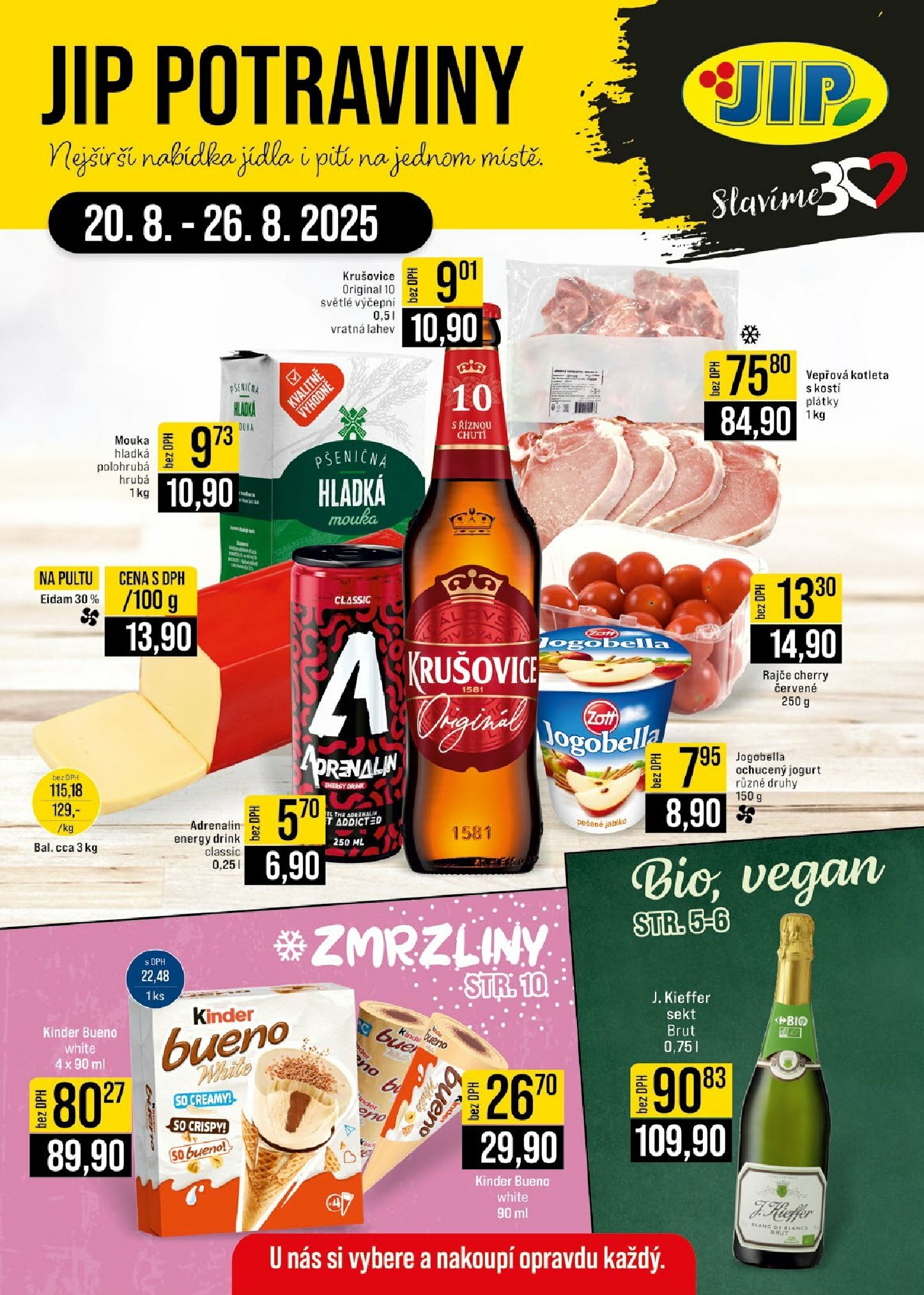 jip - Leták JIP - České Budějovice, Most, Svoboda nad Úpou, Náchod, Sušice od 20.08. do 26.08. - page: 1