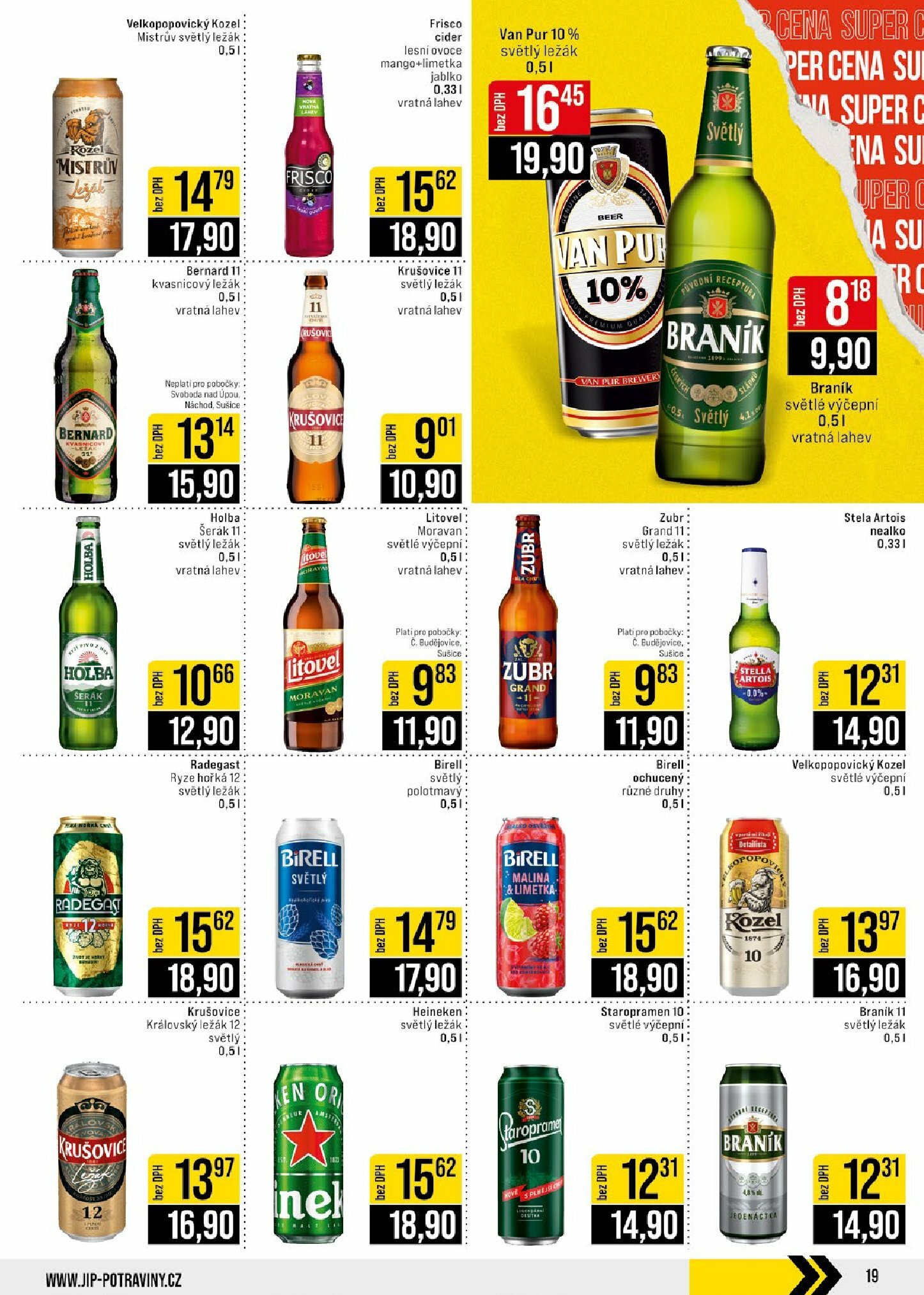jip - Leták JIP - České Budějovice, Most, Svoboda nad Úpou, Náchod, Sušice od 20.08. do 26.08. - page: 19