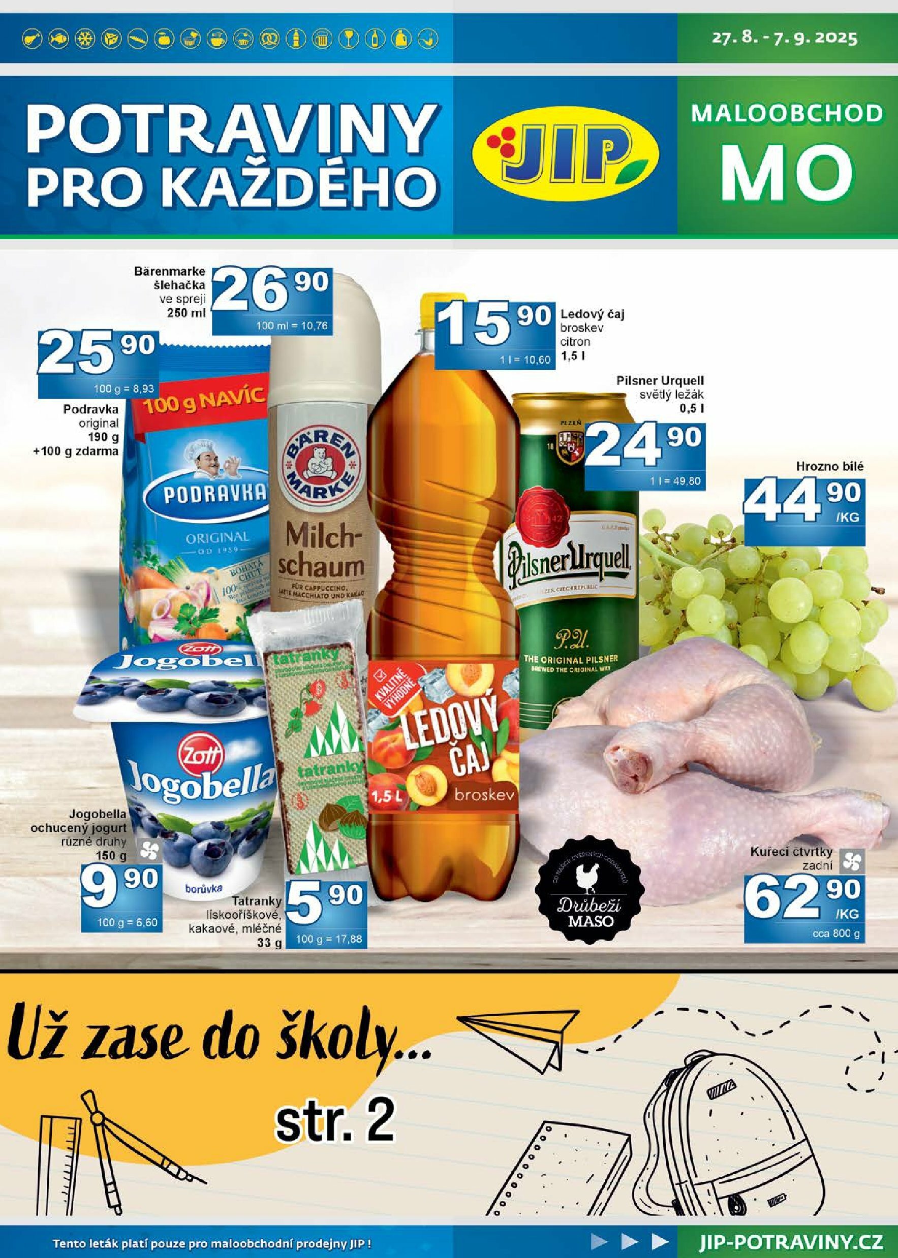 jip - Leták JIP - Maloobchod od 27.08. do 07.09. - page: 1