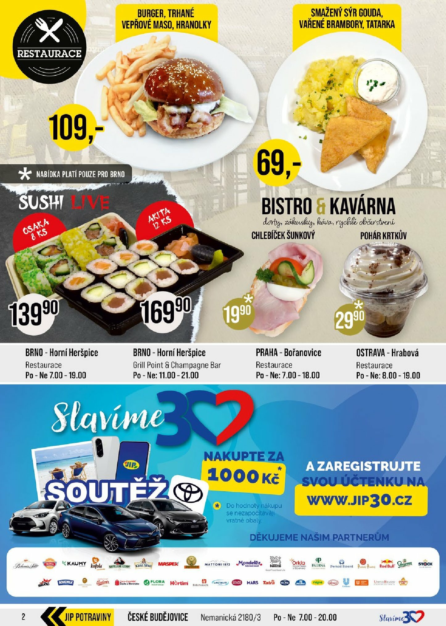 jip - Leták JIP - České Budějovice, Most, Svoboda nad Úpou, Náchod, Sušice od 03.09. do 09.09. - page: 2