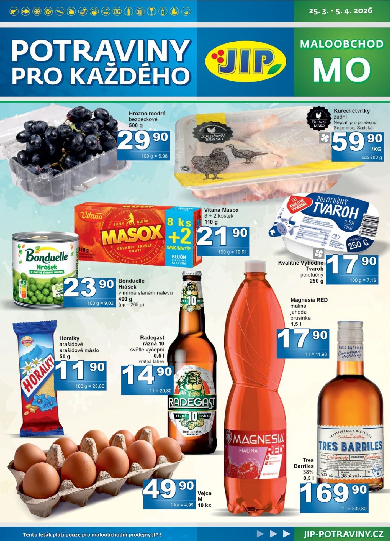 jip - JIP - Maloobchod leták platný od středy 25.03.2026 do neděle 05.04.2026