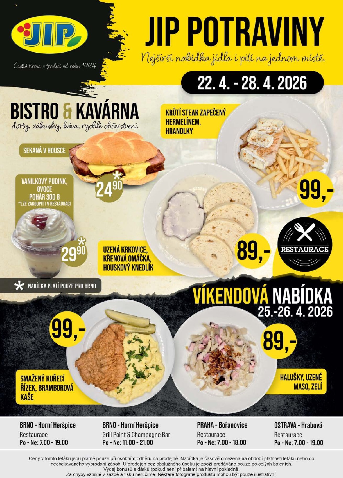jip - JIP - České Budějovice, Most, Svoboda nad Úpou, Náchod, Sušice leták na příští týden od středy 22.04.2026 do úterý 28.04.2026 - page: 20