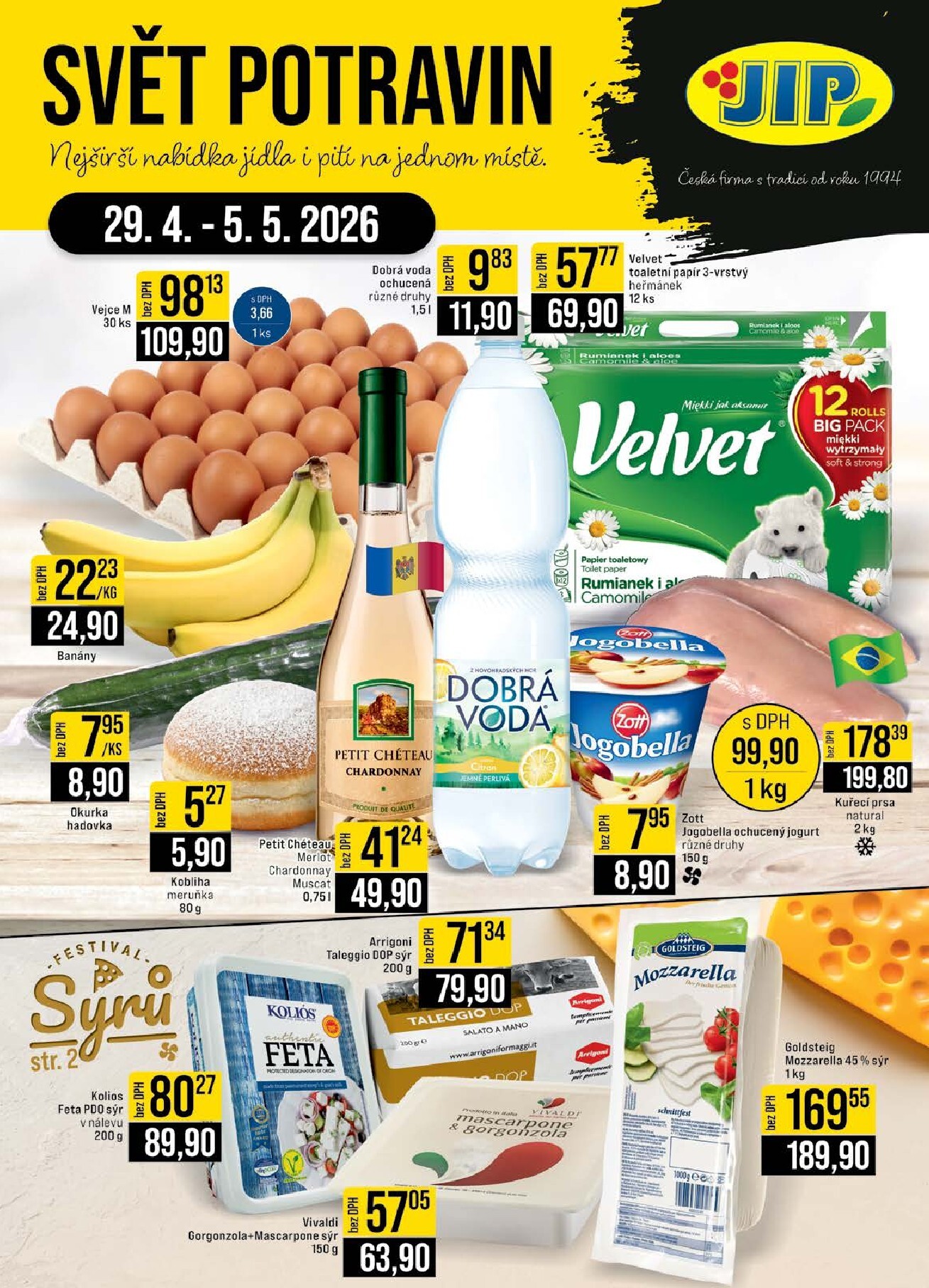 jip - Budoucí JIP - Brno, Ostrava - Hrabová, Praha - Bořanovice, Jilemnice, Karlovy Vary, Olomouc, Pardubice, Zlín, Polička leták platný od středy 29.04.2026 do úterý 05.05.2026