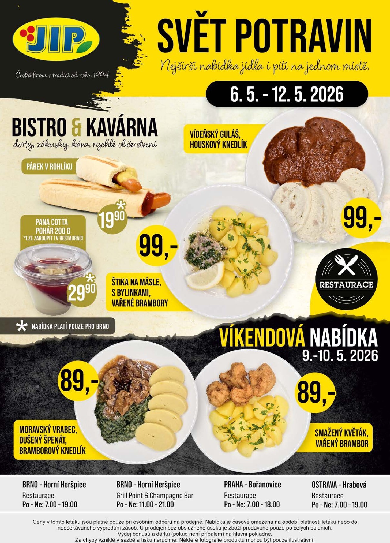 jip - JIP - Brno, Jilemnice, Karlovy Vary, Olomouc, Ostrava, Pardubice, Polička, Praha, Zlín leták na příští týden od středy 06.05.2026 do úterý 12.05.2026 - page: 20