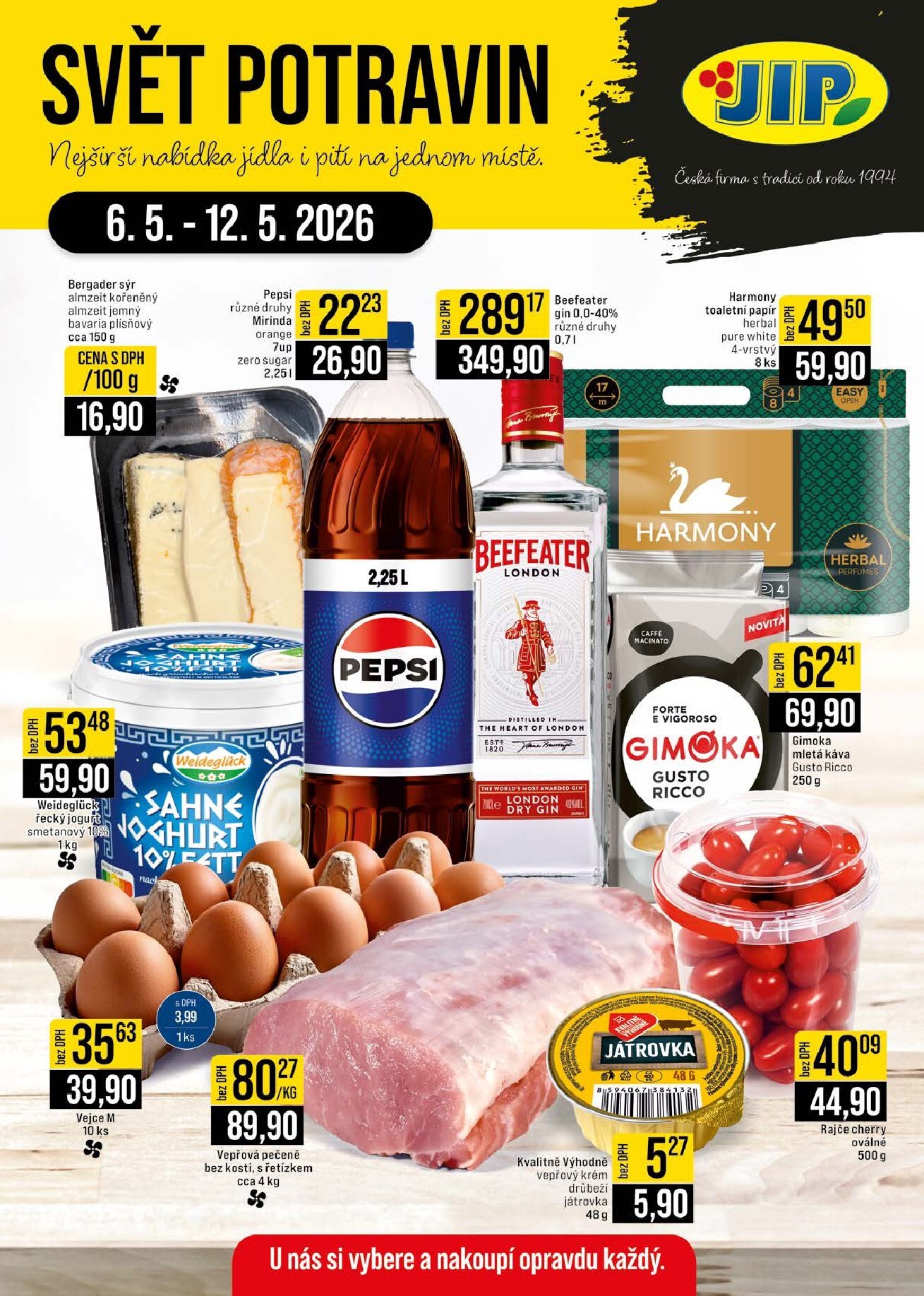 jip - JIP - Brno, Jilemnice, Karlovy Vary, Olomouc, Ostrava, Pardubice, Polička, Praha, Zlín leták na příští týden od středy 06.05.2026 do úterý 12.05.2026 - page: 1
