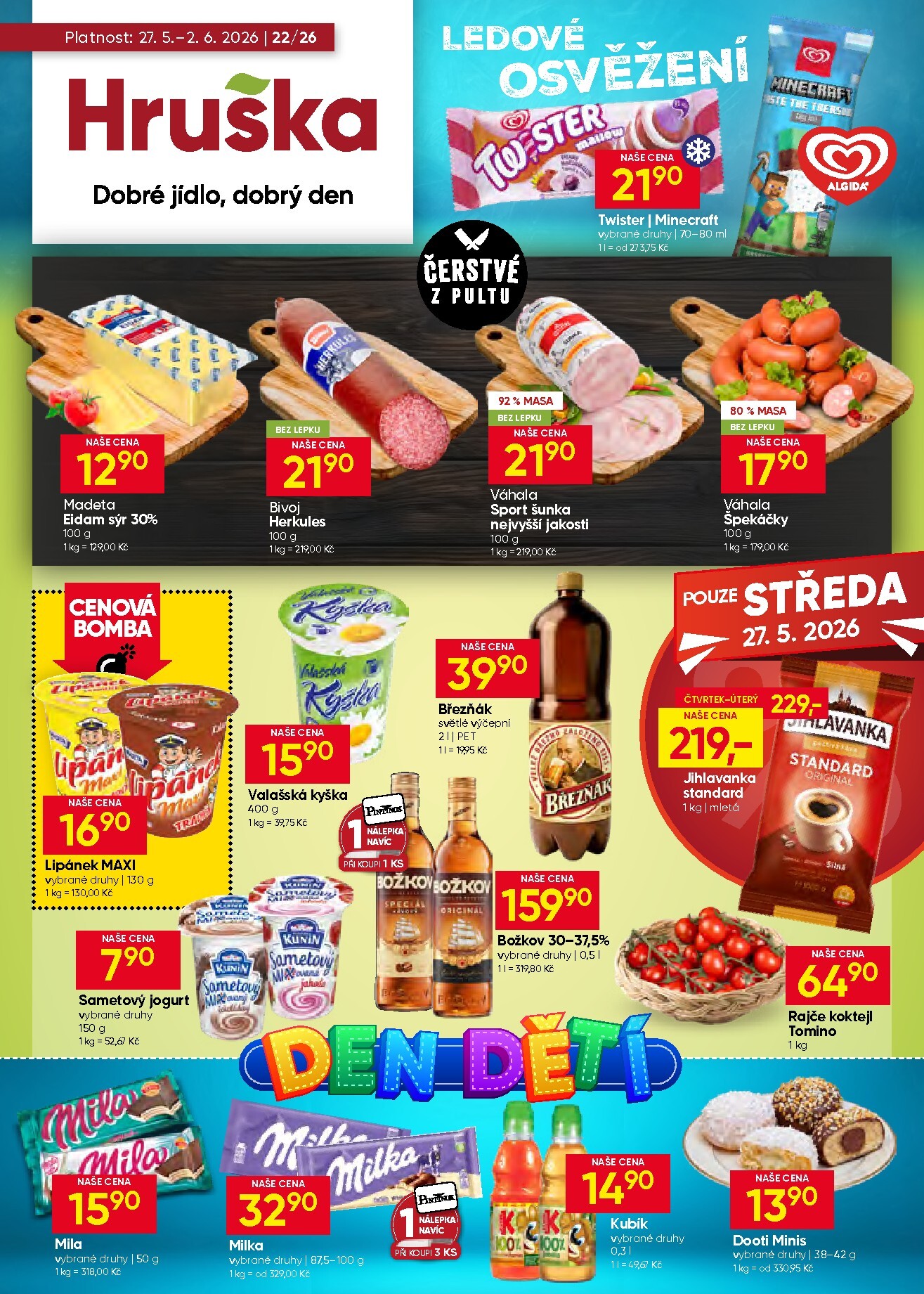 hruska - Aktuální Hruška leták platný od středy 27.05.2026 do úterý 02.06.2026