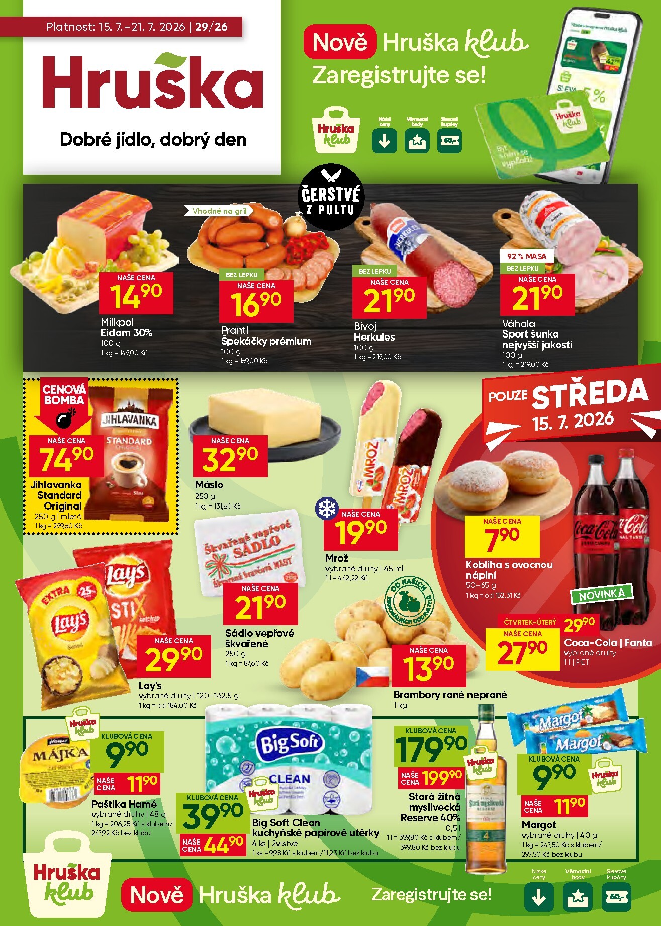 hruska - Aktuální Hruška - Leták leták platný od středy 15.07.2026 do úterý 21.07.2026 - page: 1