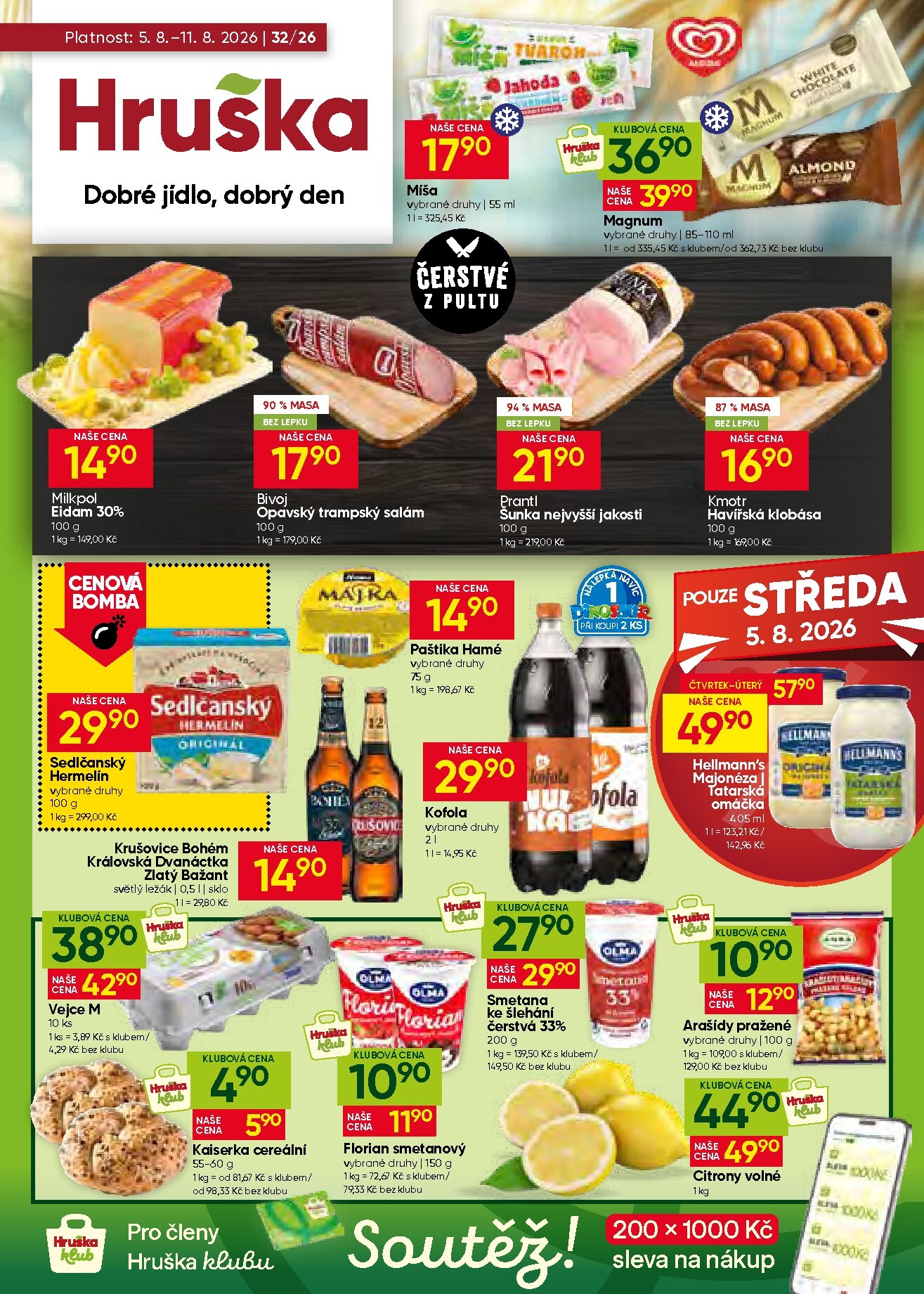 hruska - Aktuální Hruška leták platný od středy 05.08.2026 do úterý 11.08.2026