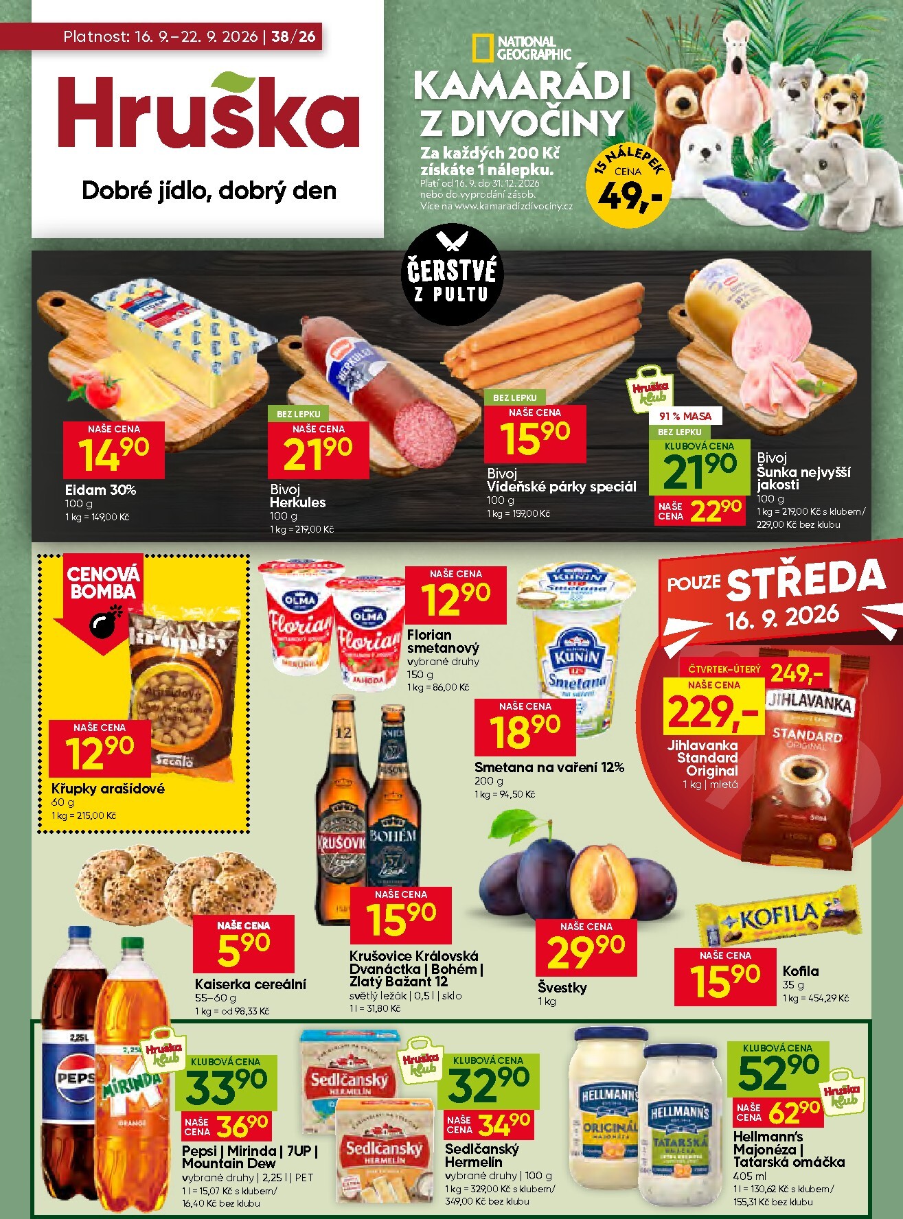hruska - Aktuální Hruška leták platný od středy 16.09.2026 do úterý 22.09.2026