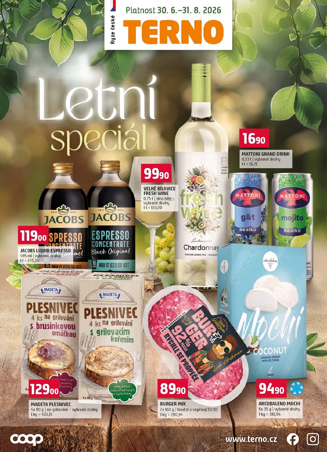 terno - Budoucí Terno - Letní speciál leták platný od úterý 30.06.2026 do pondělí 31.08.2026