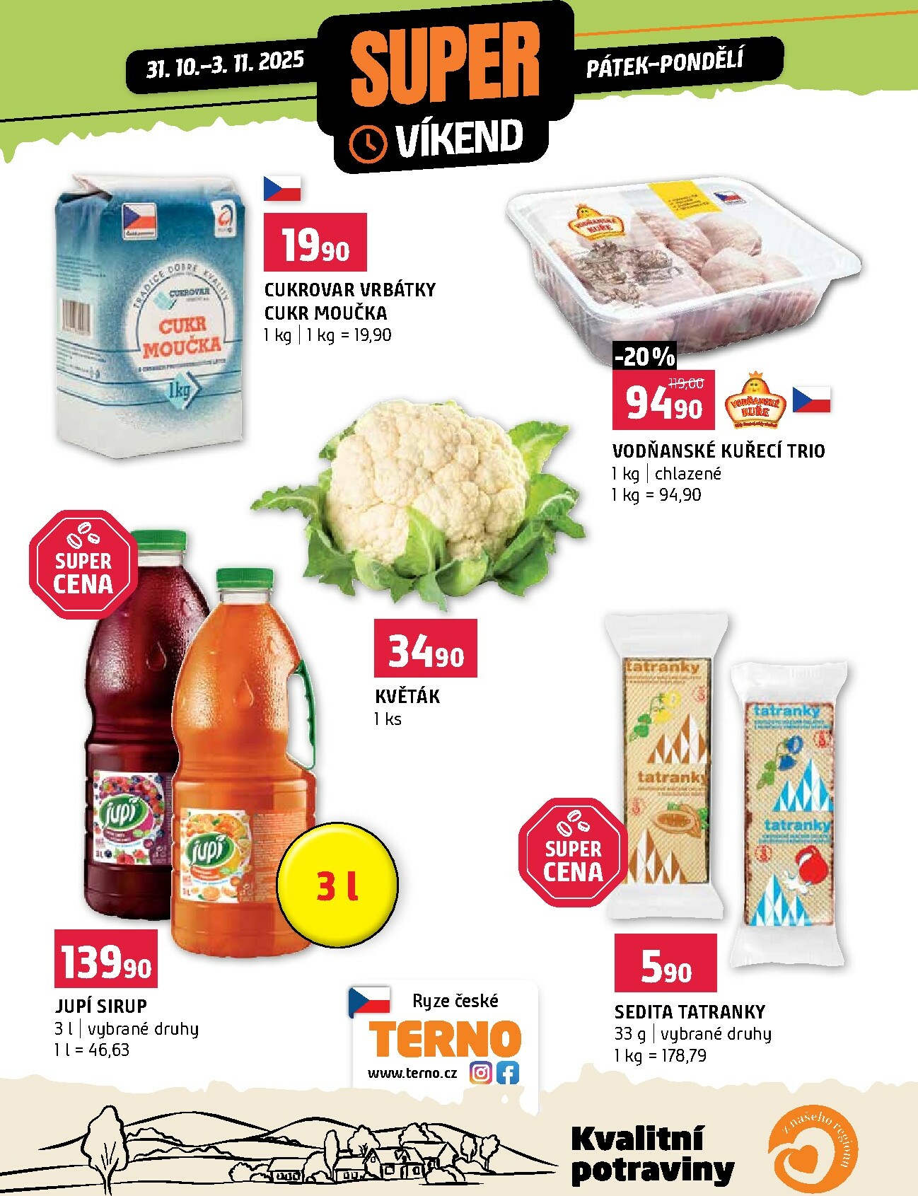 terno - Aktuální leták Terno - Super víkend od 31.10. do 03.11. - page: 1