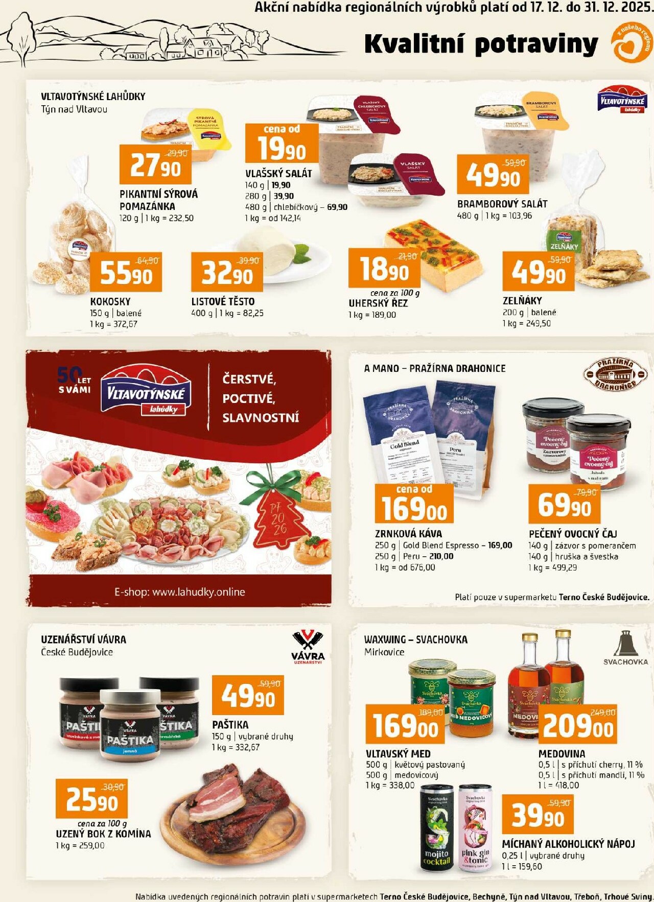 terno - Aktuální leták Terno - Kvalitní potraviny od 17.12. do 31.12.