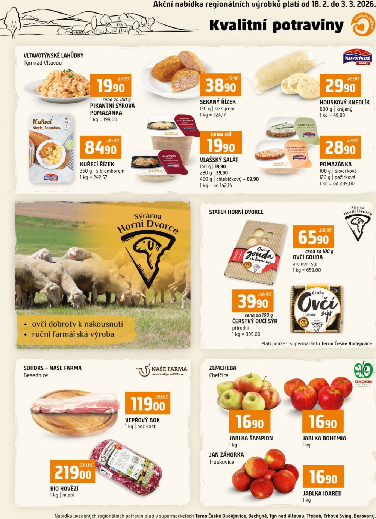 terno - Terno - Kvalitní potraviny leták platný od středy 18.02.2026 do úterý 03.03.2026