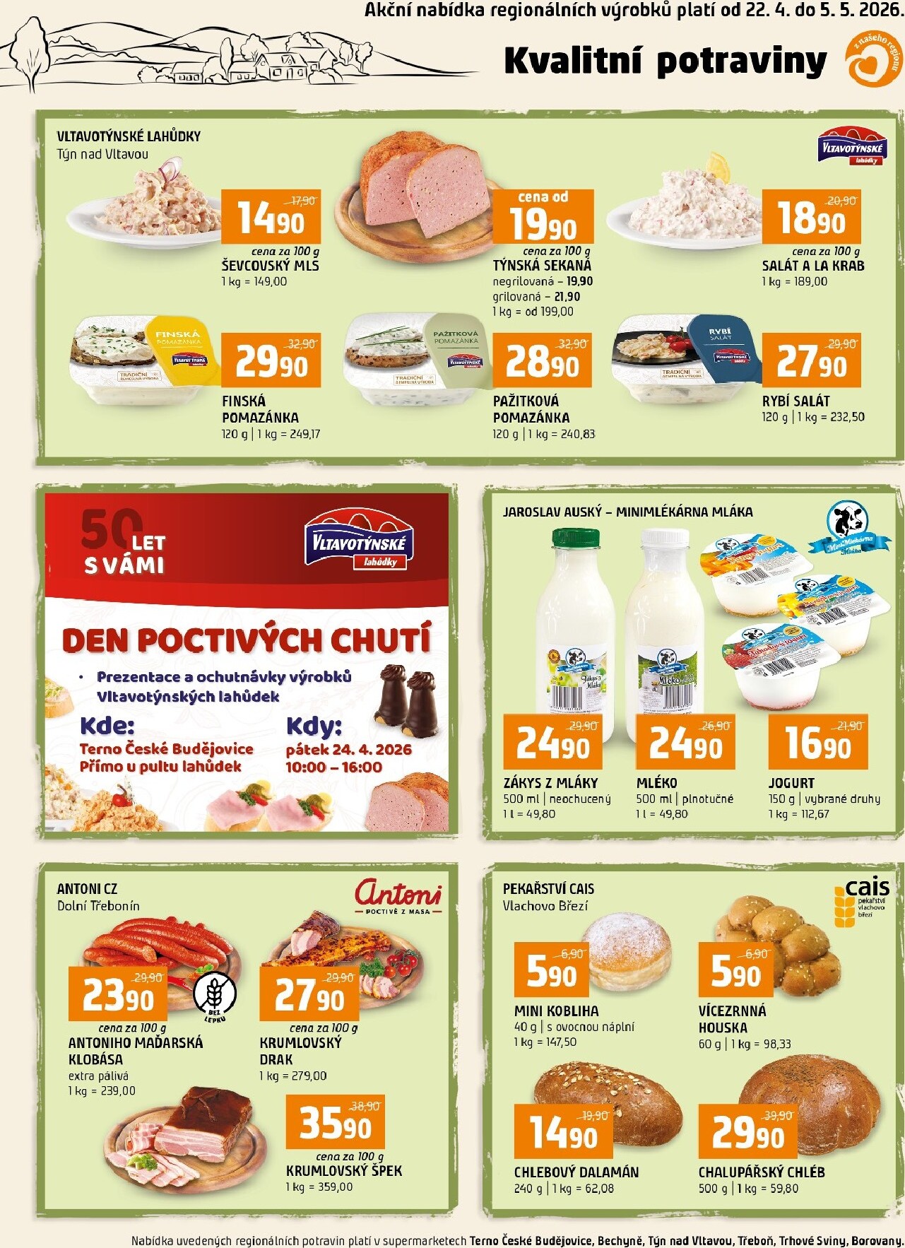 terno - Budoucí Terno - Kvalitní potraviny leták platný od středy 22.04.2026 do úterý 05.05.2026