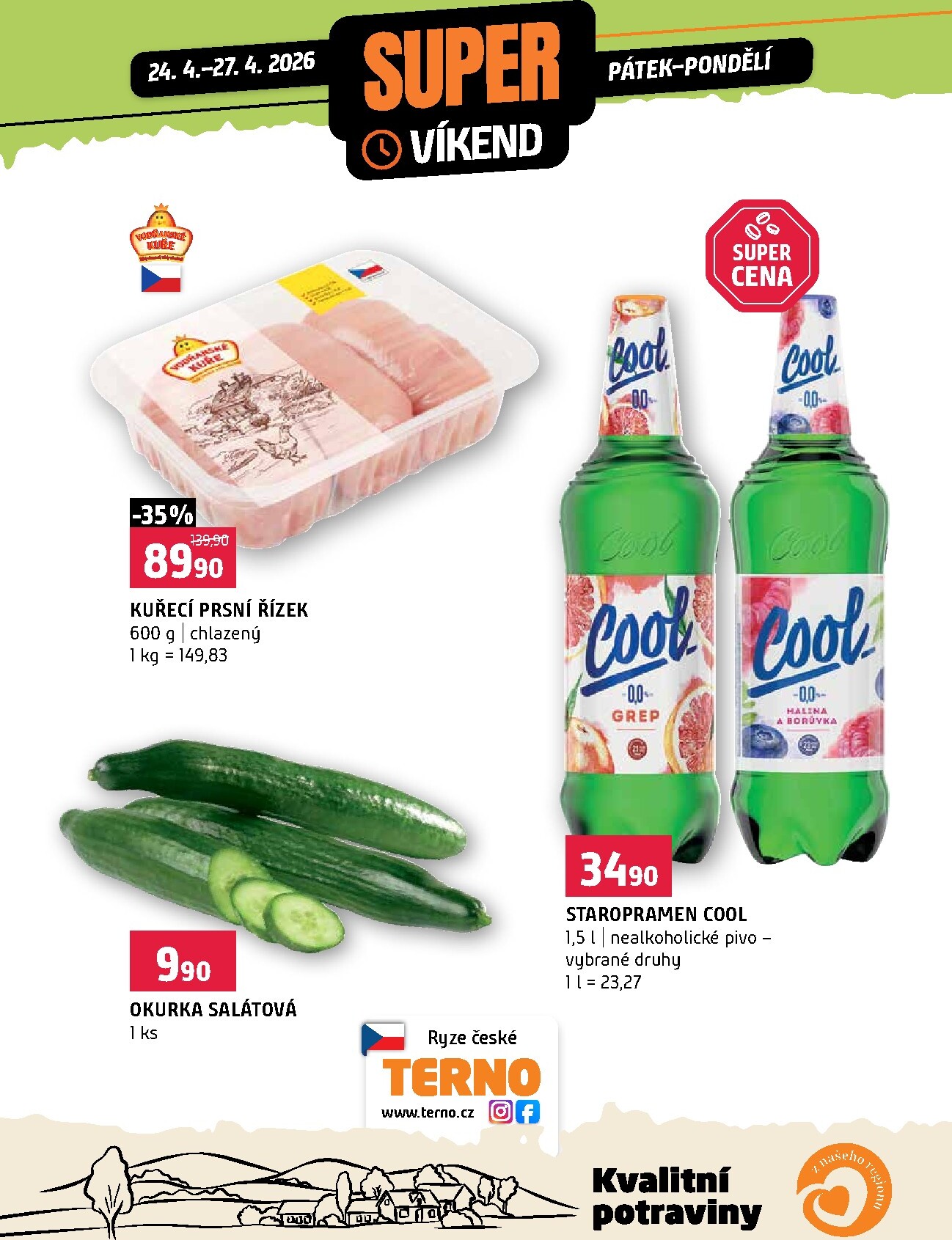terno - Terno - Super víkend leták na příští týden od pátku 24.04.2026 do pondělí 27.04.2026