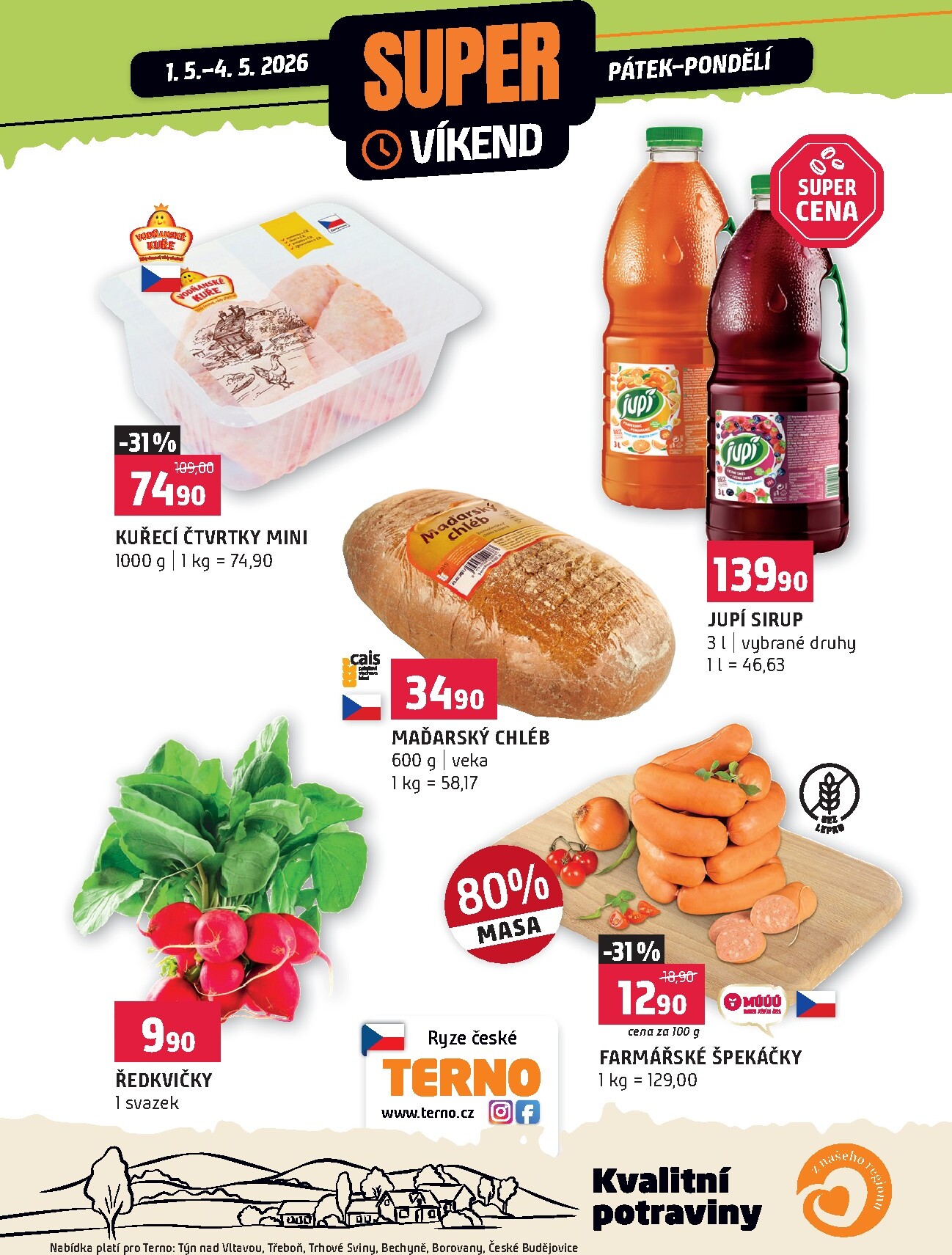 terno - Terno - Super víkend leták na příští týden od pátku 01.05.2026 do pondělí 04.05.2026