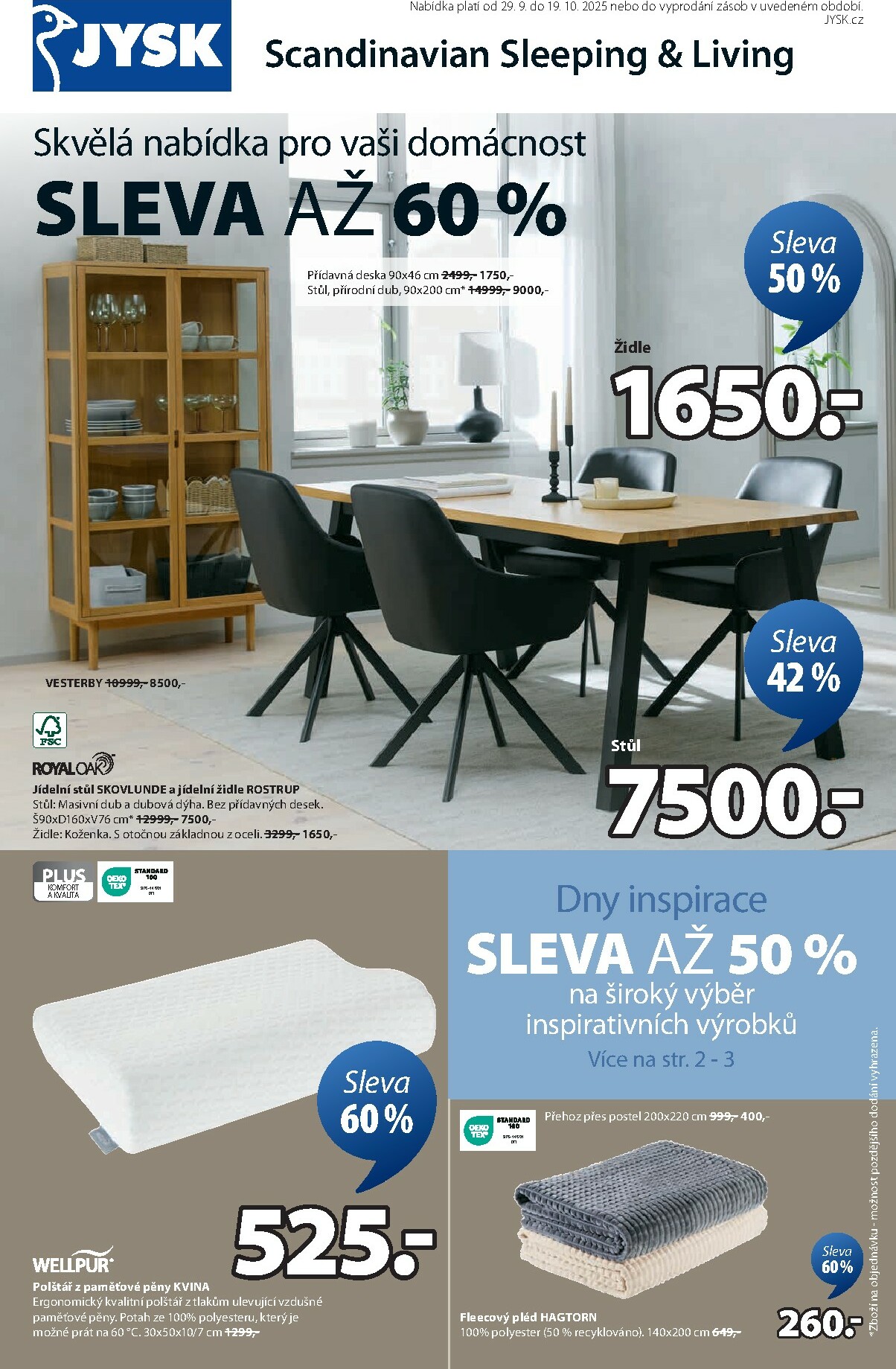 jysk - Leták JYSK od 29.09. do 19.10. - page: 1
