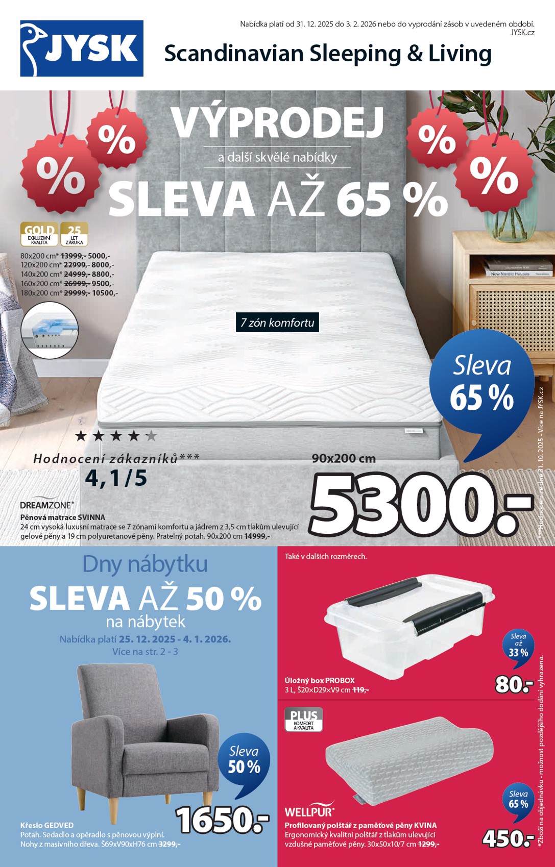 jysk - Aktuální leták JYSK od 31.12. do 03.02. - page: 1