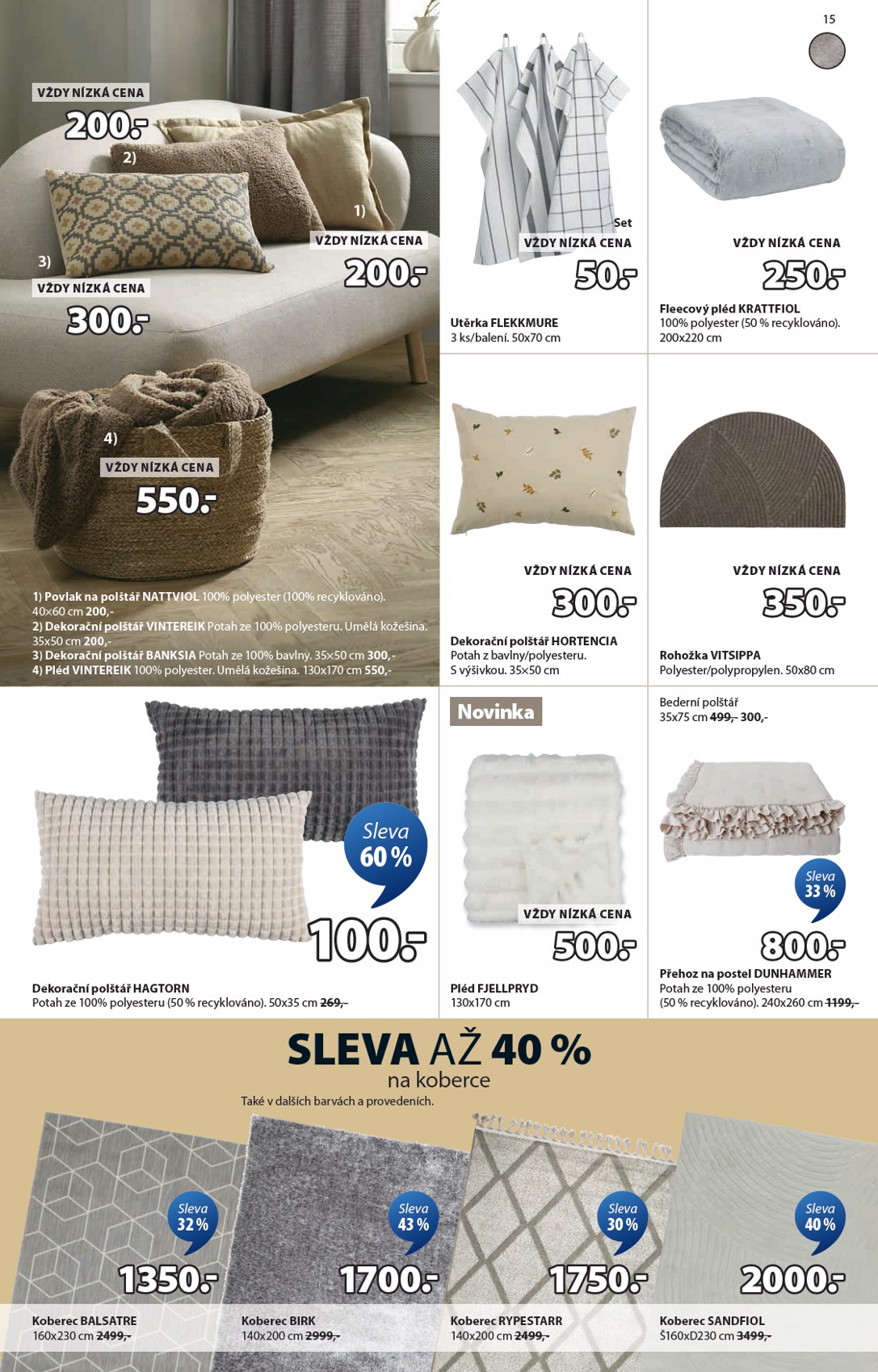 jysk - JYSK leták platný od středy 04.02.2026 do úterý 10.03.2026 - page: 15