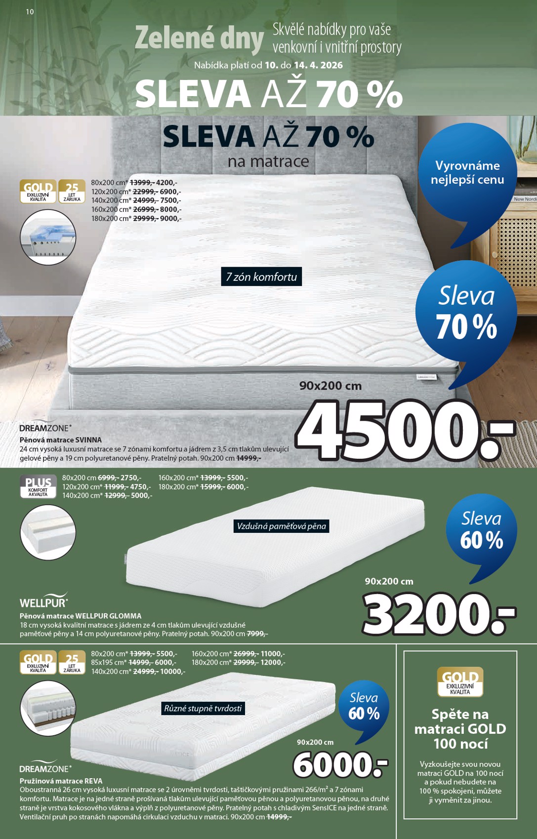jysk - Aktuální JYSK - Slevy až 70 % leták platný od pátku 10.04.2026 do úterý 14.04.2026 - page: 10