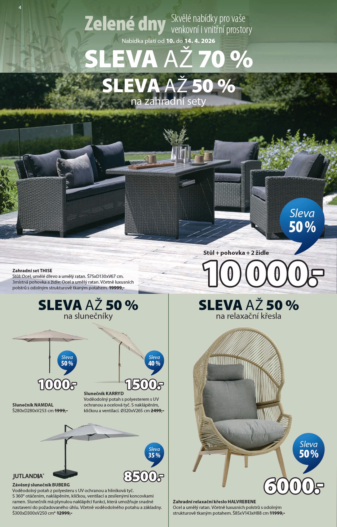 jysk - Aktuální JYSK - Slevy až 70 % leták platný od pátku 10.04.2026 do úterý 14.04.2026 - page: 4