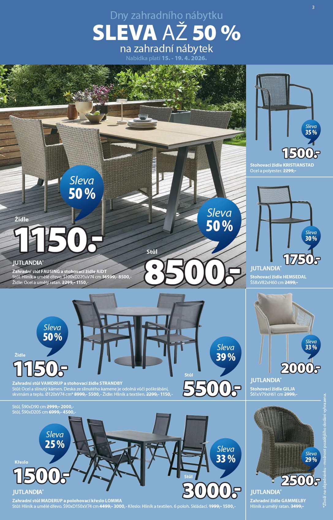 jysk - Aktuální JYSK leták platný od středy 15.04.2026 do úterý 26.05.2026 - page: 3