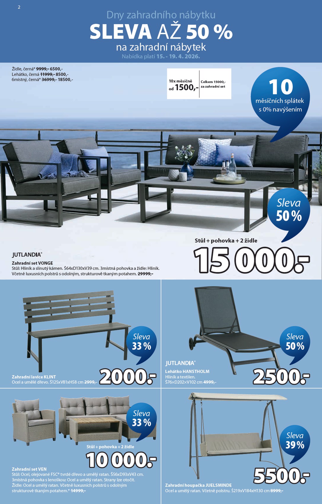 jysk - Aktuální JYSK leták platný od středy 15.04.2026 do úterý 26.05.2026 - page: 2