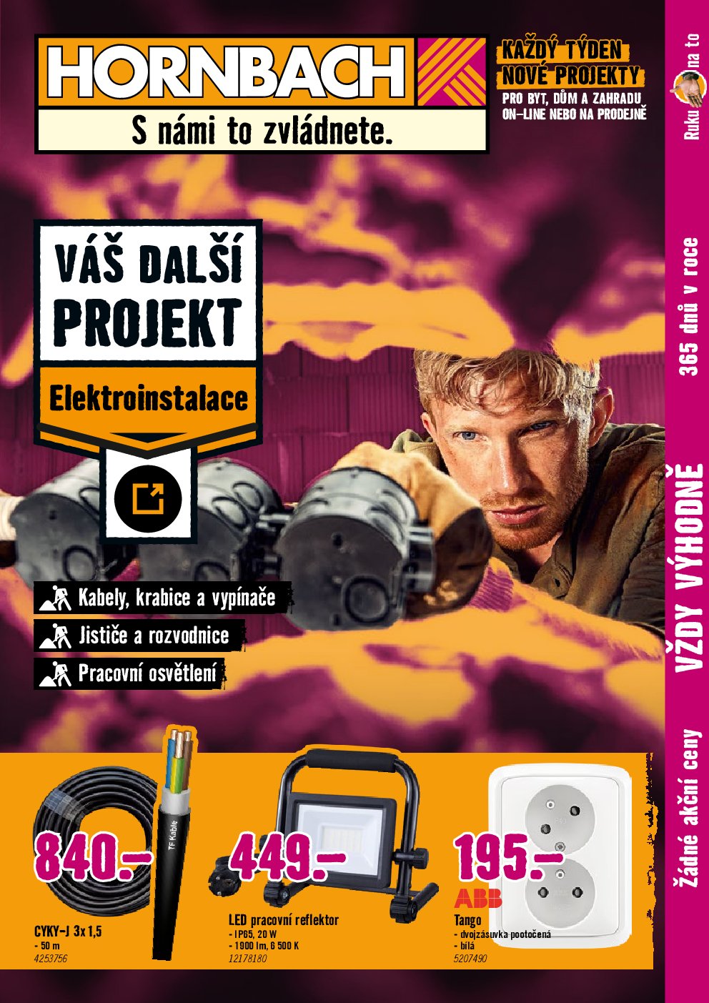 hornbach - Leták Hornbach - Elektroinstalace od 10.09. do 24.09.