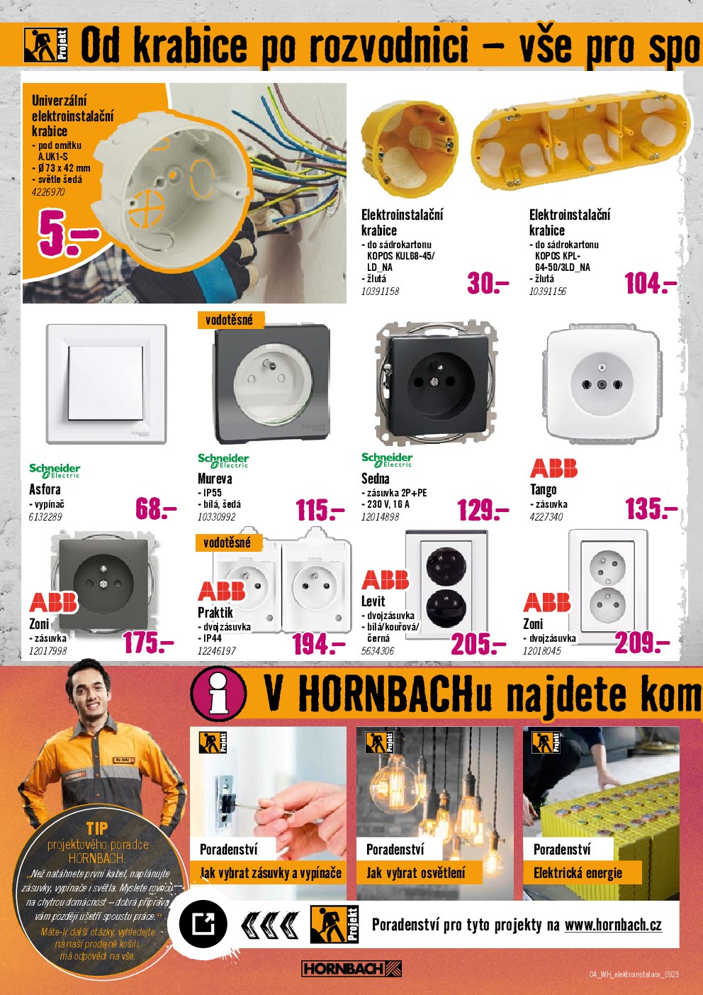 hornbach - Leták Hornbach - Elektroinstalace od 10.09. do 24.09. - page: 4