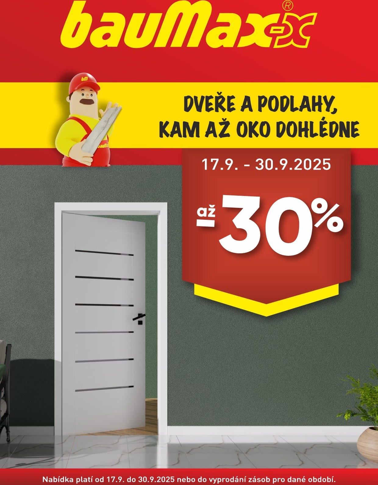 baumax - Leták Baumax - Dveře a podlahy od 17.09. do 30.09. - page: 1