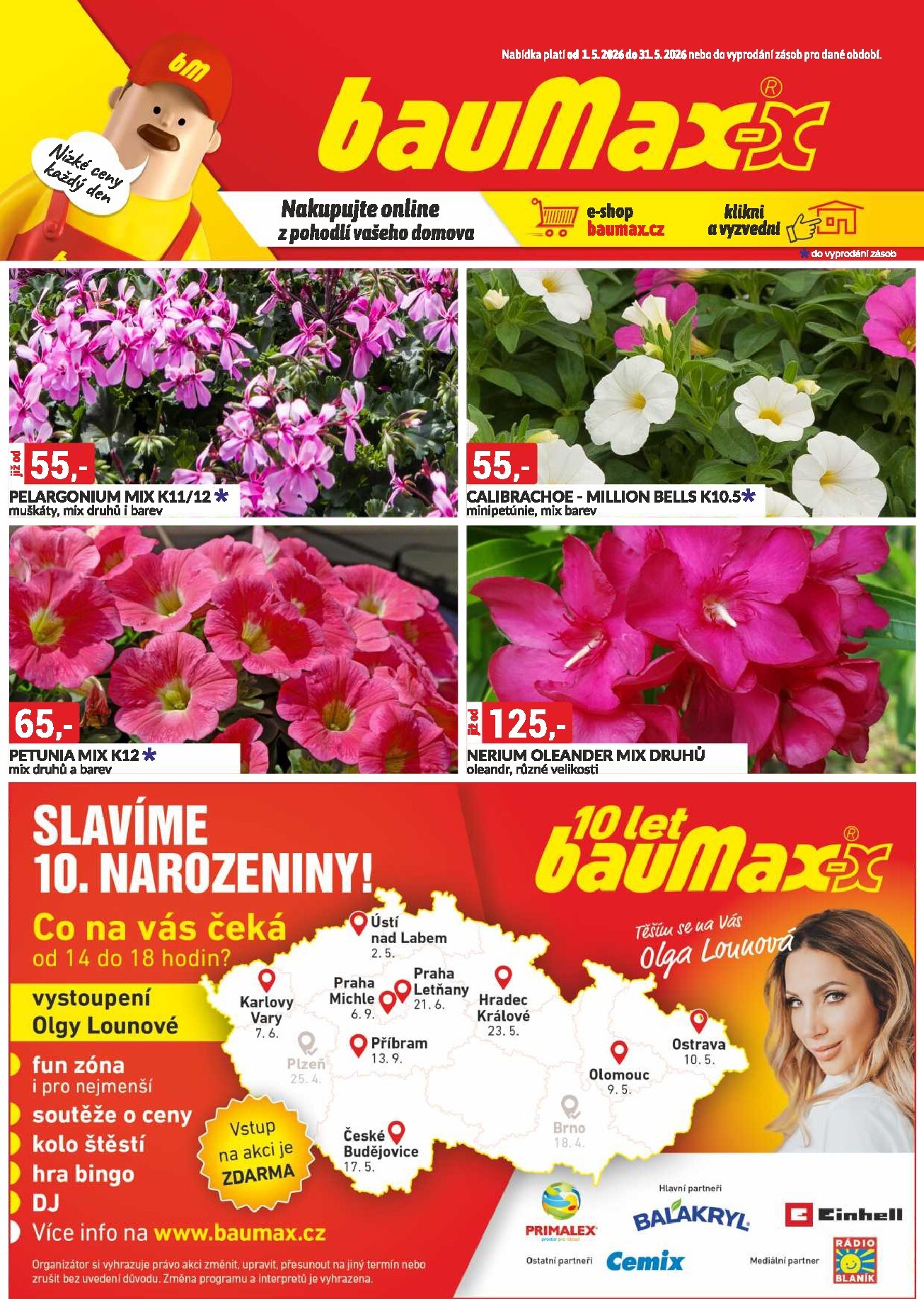 baumax - Aktuální Baumax - Zahrada leták platný od pátku 01.05.2026 do neděle 31.05.2026 - page: 1