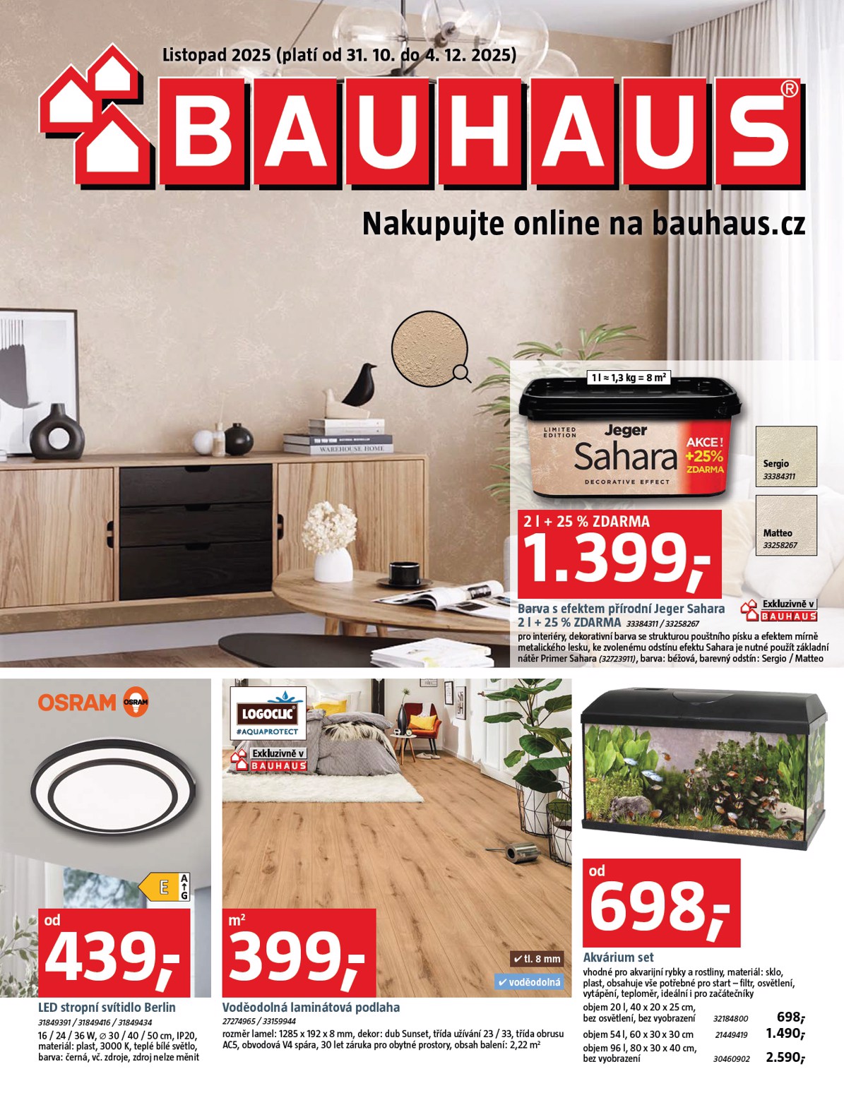 bauhaus - Aktuální leták Bauhaus od 31.10. do 04.12. - page: 1
