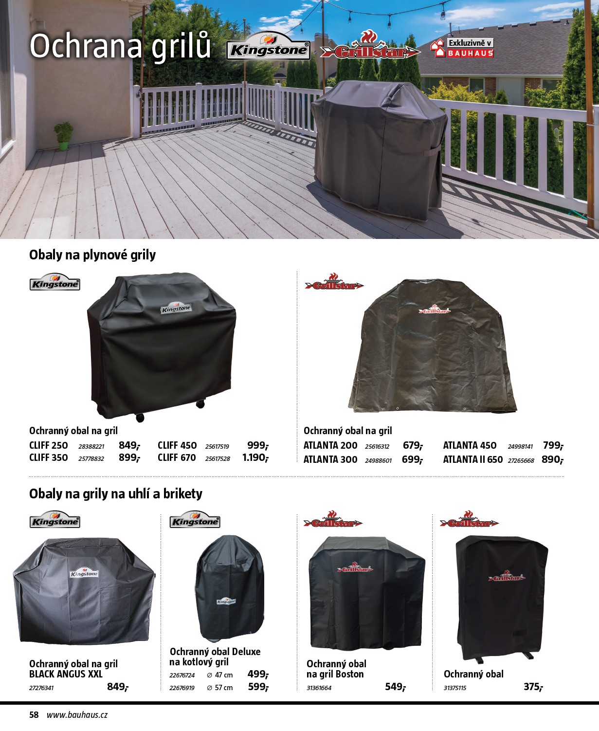 bauhaus - Bauhaus - Grily leták platný od úterý 17.03.2026 do pondělí 31.08.2026 - page: 58