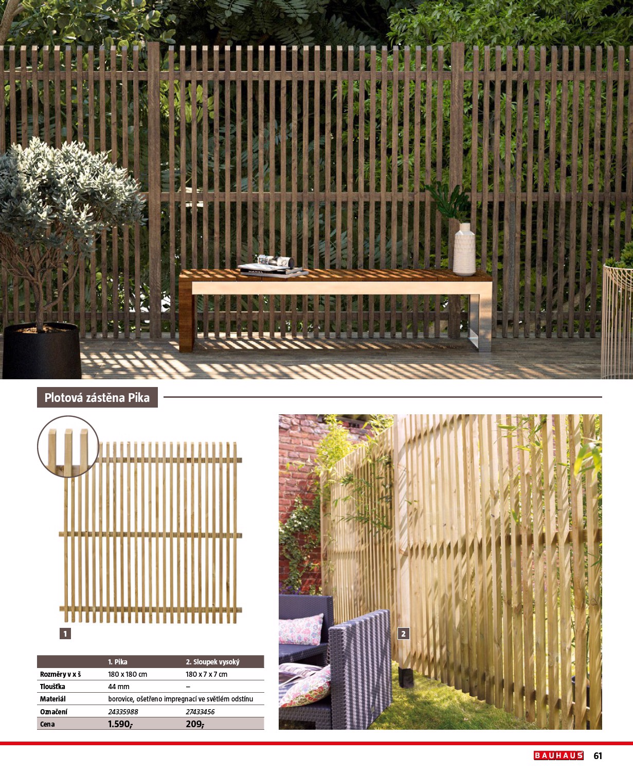 bauhaus - Bauhaus - Katalog Ploty a stínění leták platný od úterý 17.03.2026 do soboty 31.10.2026 - page: 61