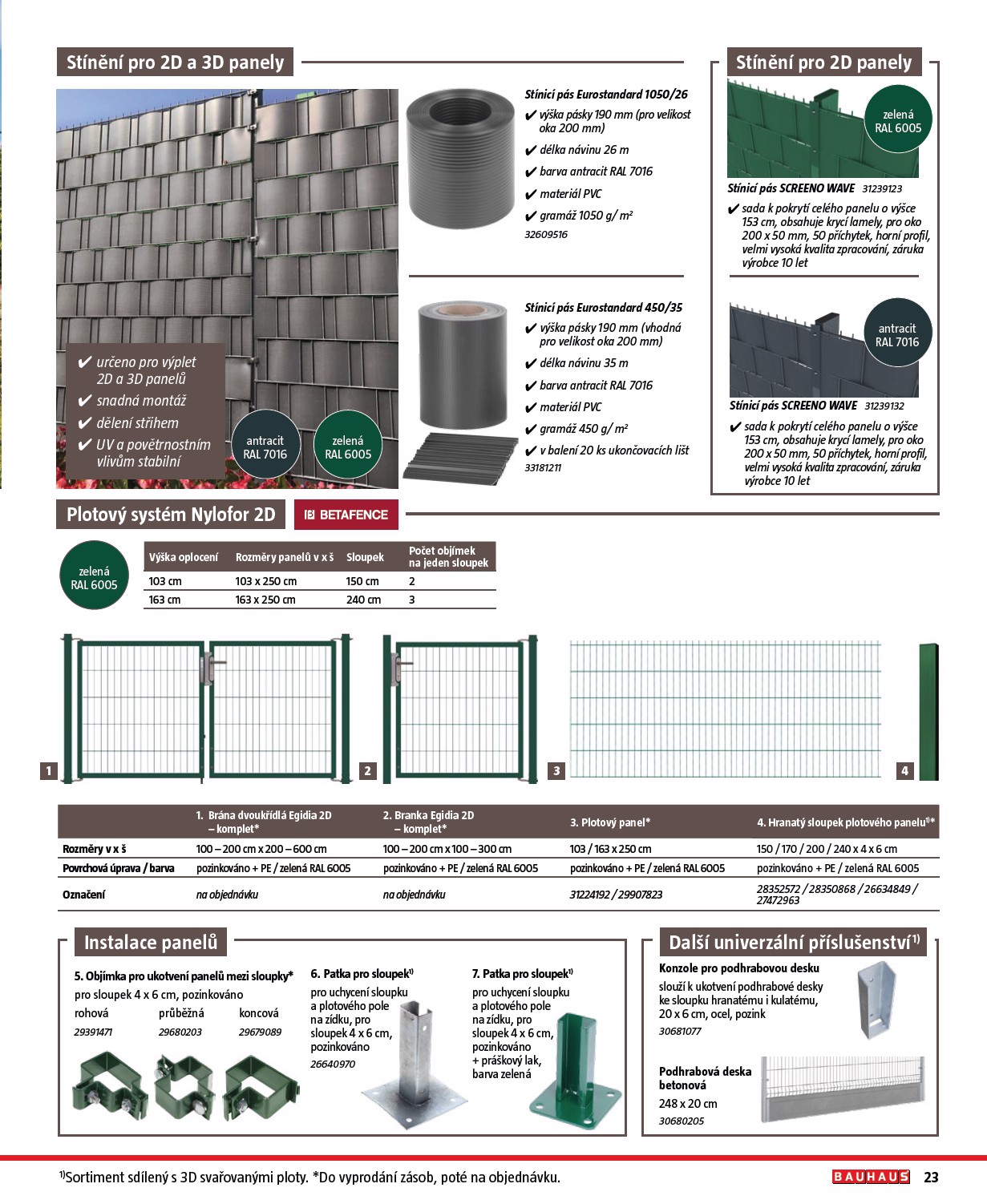 bauhaus - Bauhaus - Katalog Ploty a stínění leták platný od úterý 17.03.2026 do soboty 31.10.2026 - page: 23