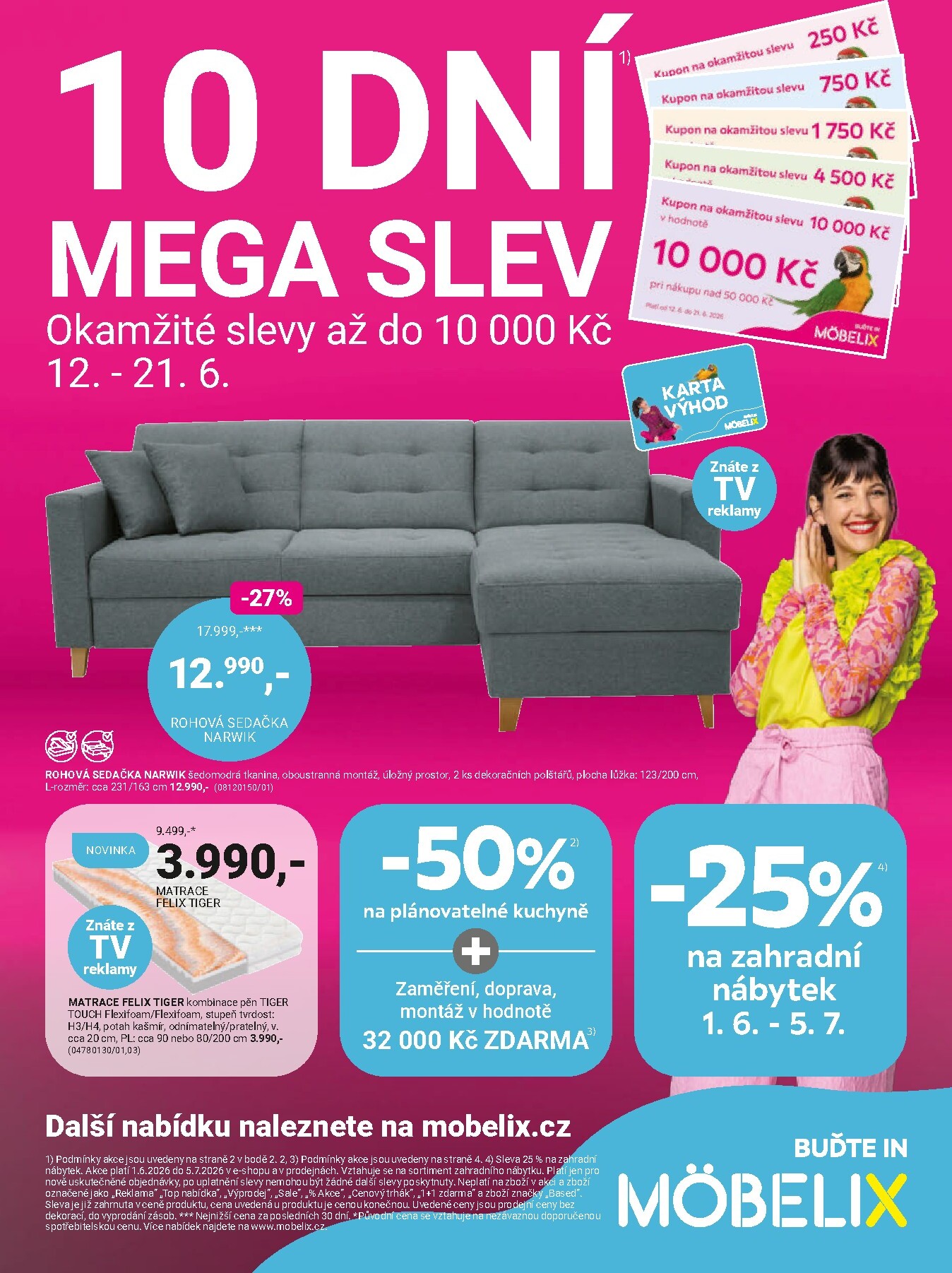 mobelix - Aktuální Möbelix leták platný od pondělí 08.06.2026 do neděle 05.07.2026