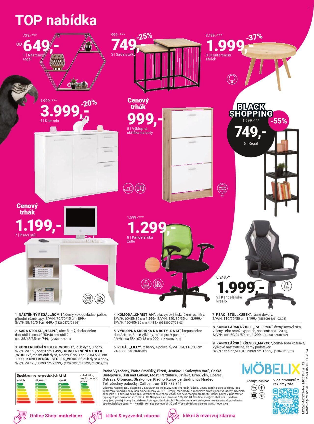 mobelix - Möbelix BLACK FRIDAY leták 28.10.2024 - 10.11.2024 - page: 12