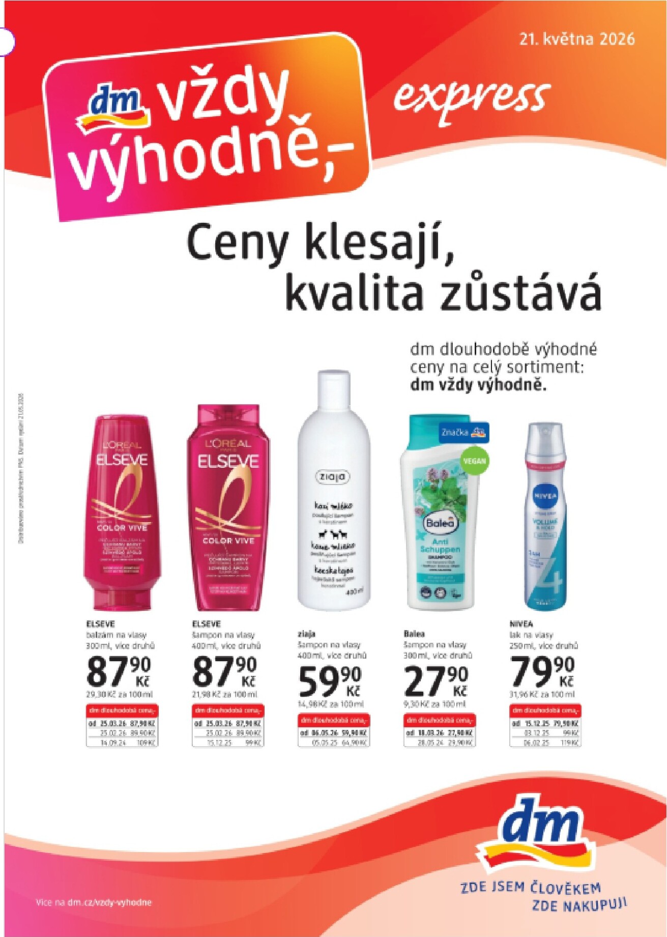 dm-drogerie - Aktuální dm drogerie - Express leták platný od čtvrtka 21.05.2026 do středy 17.06.2026