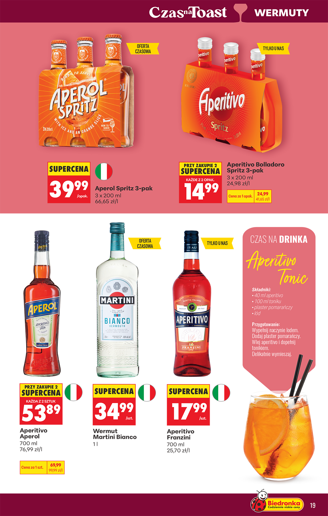 biedronka - Aktuální Biedronka - Alkohol leták platný od pondělí 18.05.2026 do soboty 30.05.2026 - page: 19