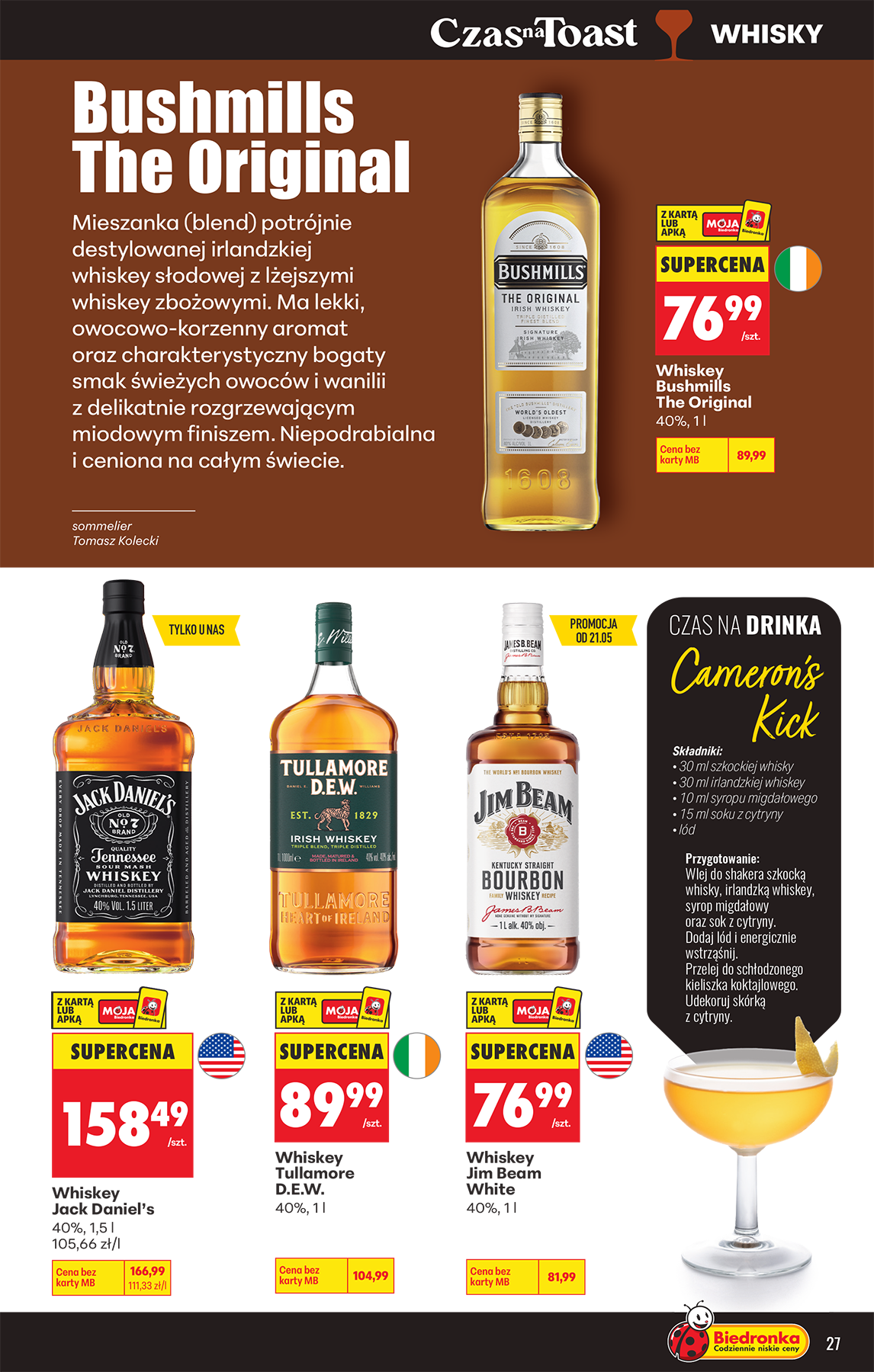 biedronka - Aktuální Biedronka - Alkohol leták platný od pondělí 18.05.2026 do soboty 30.05.2026 - page: 27