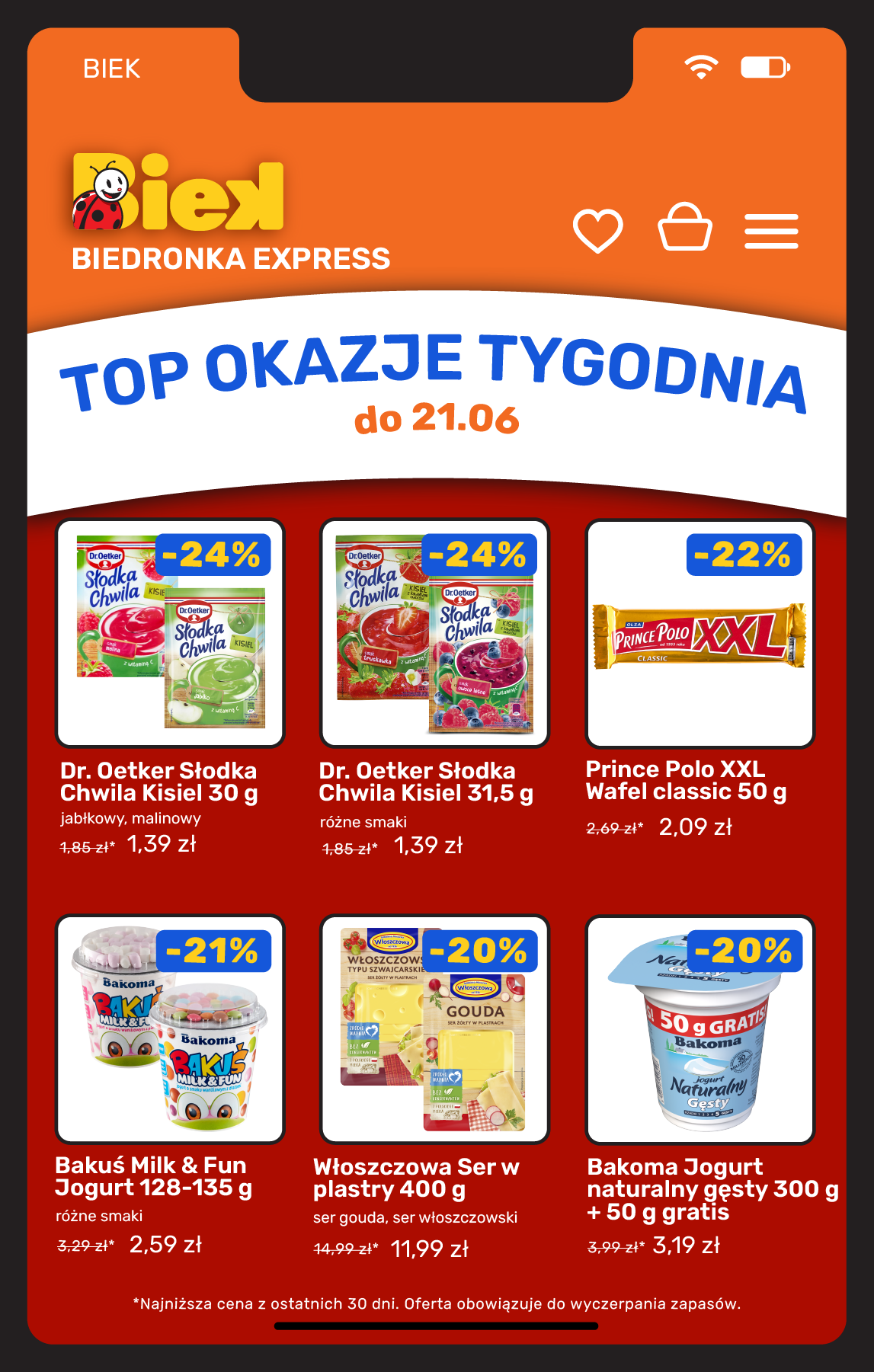 biedronka - Biedronka - BIEK leták na příští týden od neděle 21.06.2026 do úterý 30.06.2026 - page: 6