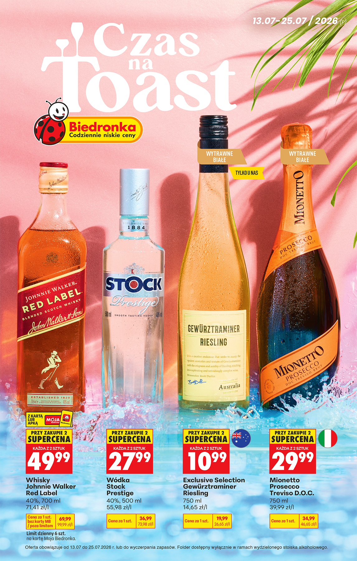biedronka - Aktuální Biedronka - Alkohol leták platný od pondělí 13.07.2026 do soboty 25.07.2026