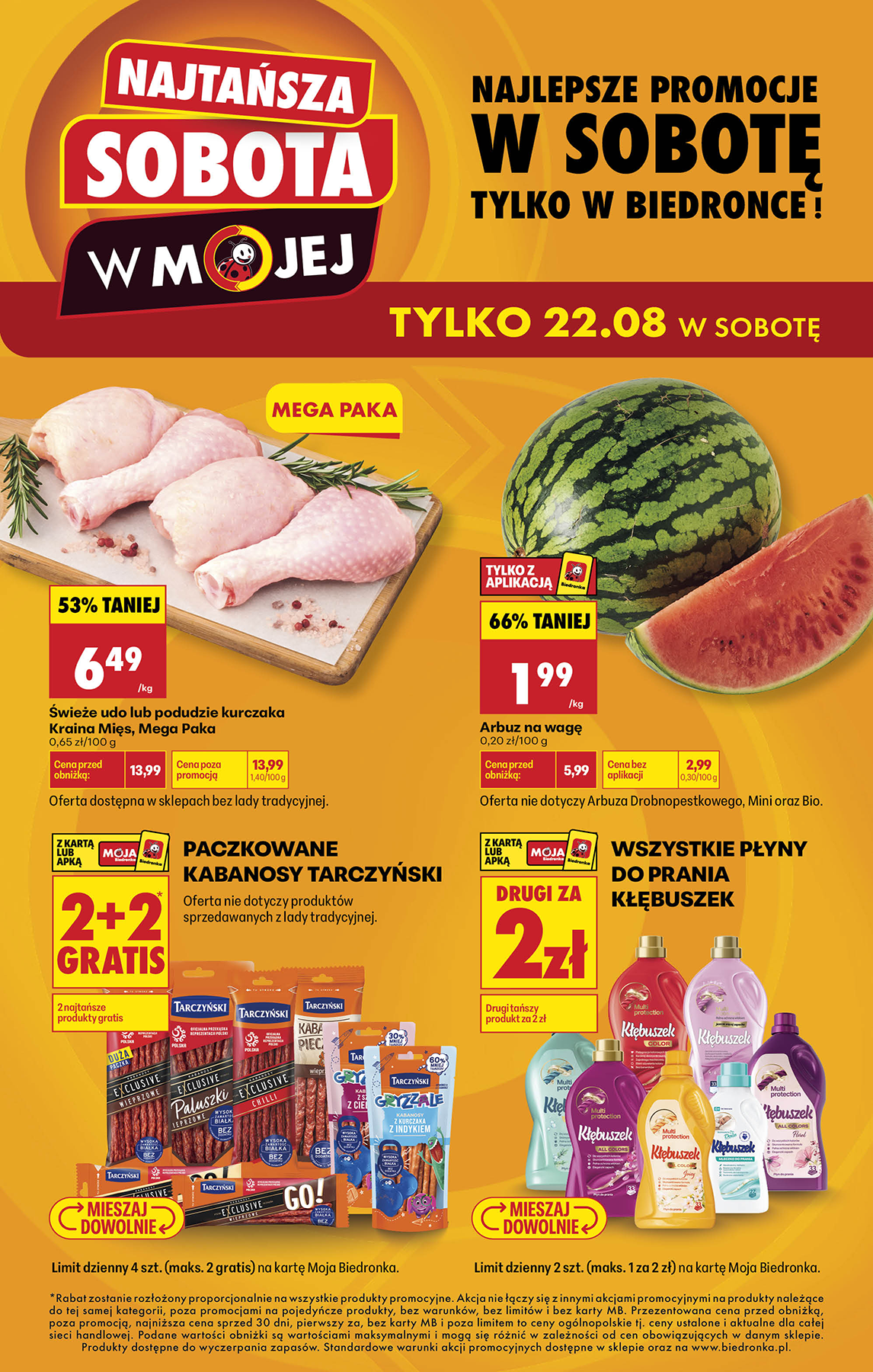 biedronka - Aktuální Biedronka leták platný od soboty 22.08.2026