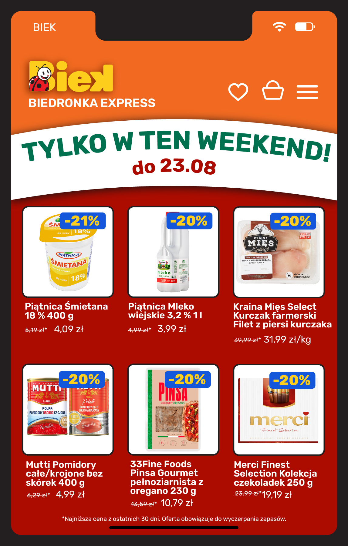 biedronka - Aktuální Biedronka - Biek leták platný od pátku 21.08.2026 do neděle 23.08.2026 - page: 6