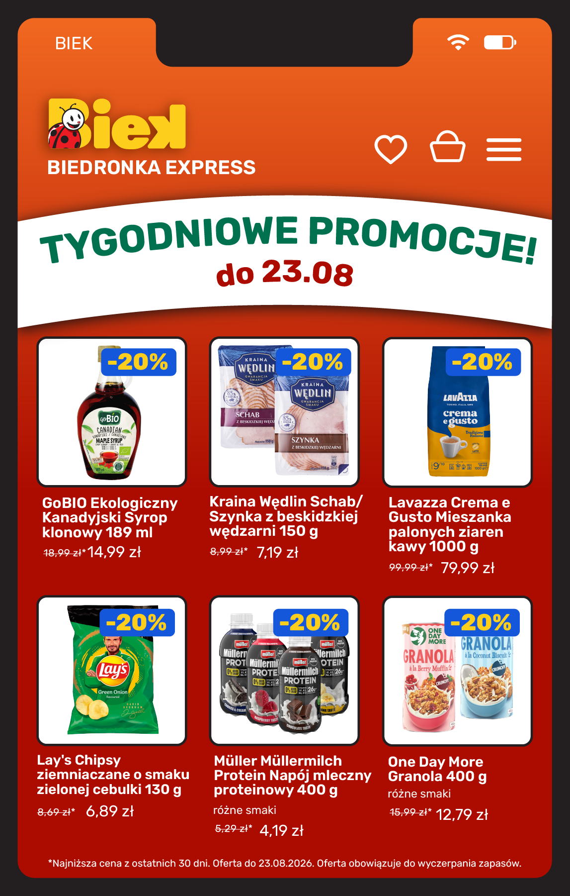 biedronka - Aktuální Biedronka - Biek leták platný od pátku 21.08.2026 do neděle 23.08.2026 - page: 7