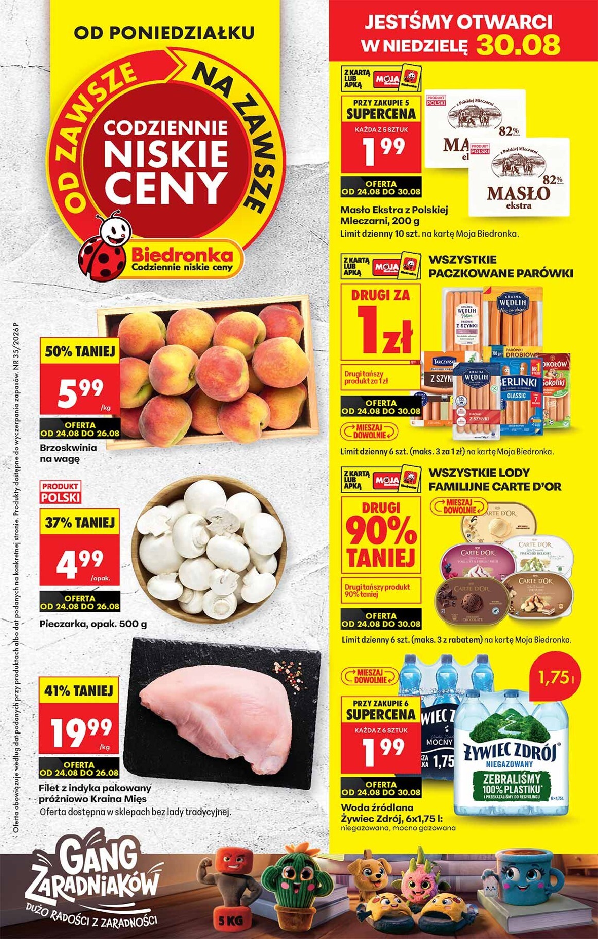 biedronka - Aktuální Biedronka leták platný od pondělí 24.08.2026 do soboty 29.08.2026