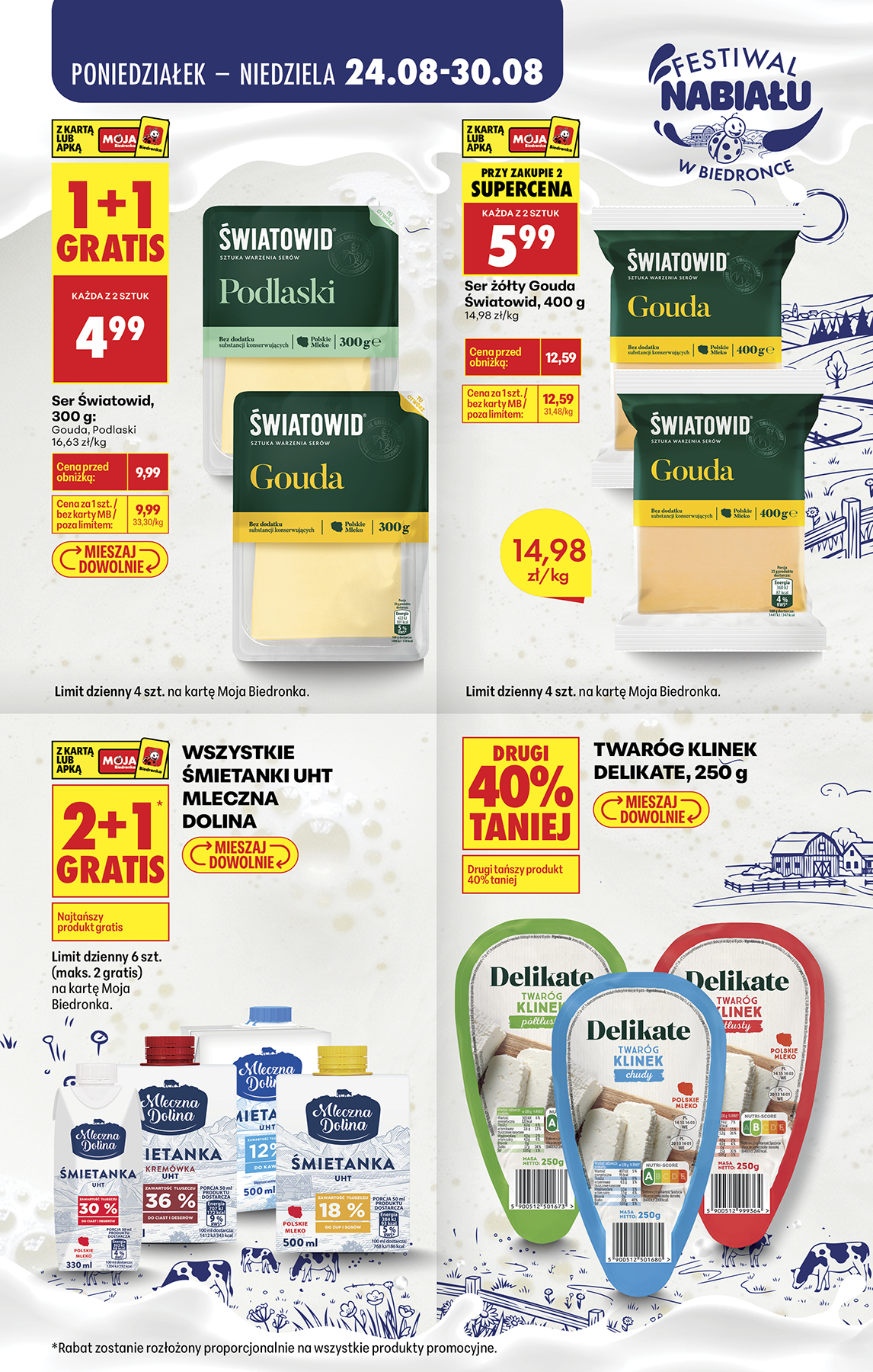 biedronka - Aktuální Biedronka - Festiwal nabiału leták platný od pondělí 24.08.2026 do neděle 30.08.2026 - page: 3