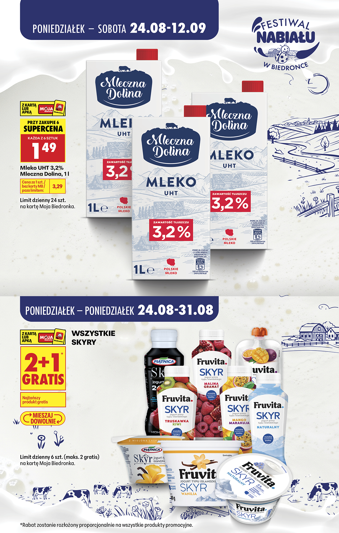 biedronka - Aktuální Biedronka - Festiwal nabiału leták platný od pondělí 24.08.2026 do neděle 30.08.2026 - page: 8