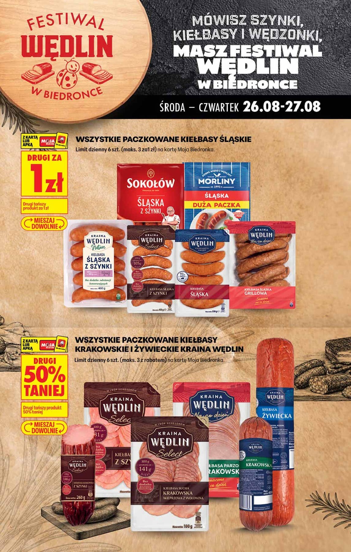 biedronka - Aktuální Biedronka - Festiwal wędlin leták platný od pondělí 24.08.2026 do neděle 30.08.2026