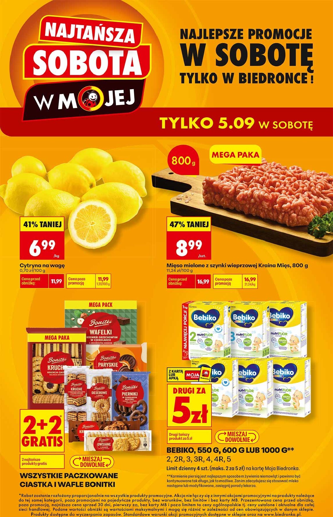 biedronka - Aktuální Biedronka - Najtansza sobota leták platný od soboty 05.09.2026